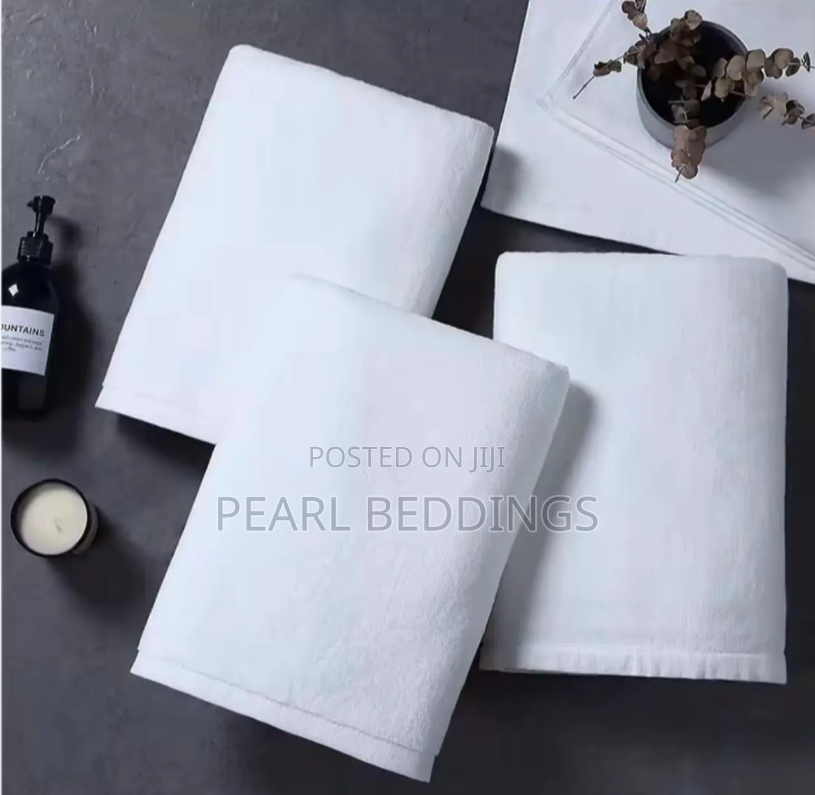 3pcs Set Premium Water Absorbent Bath Towel for Airbnb, Hotels, Etc.