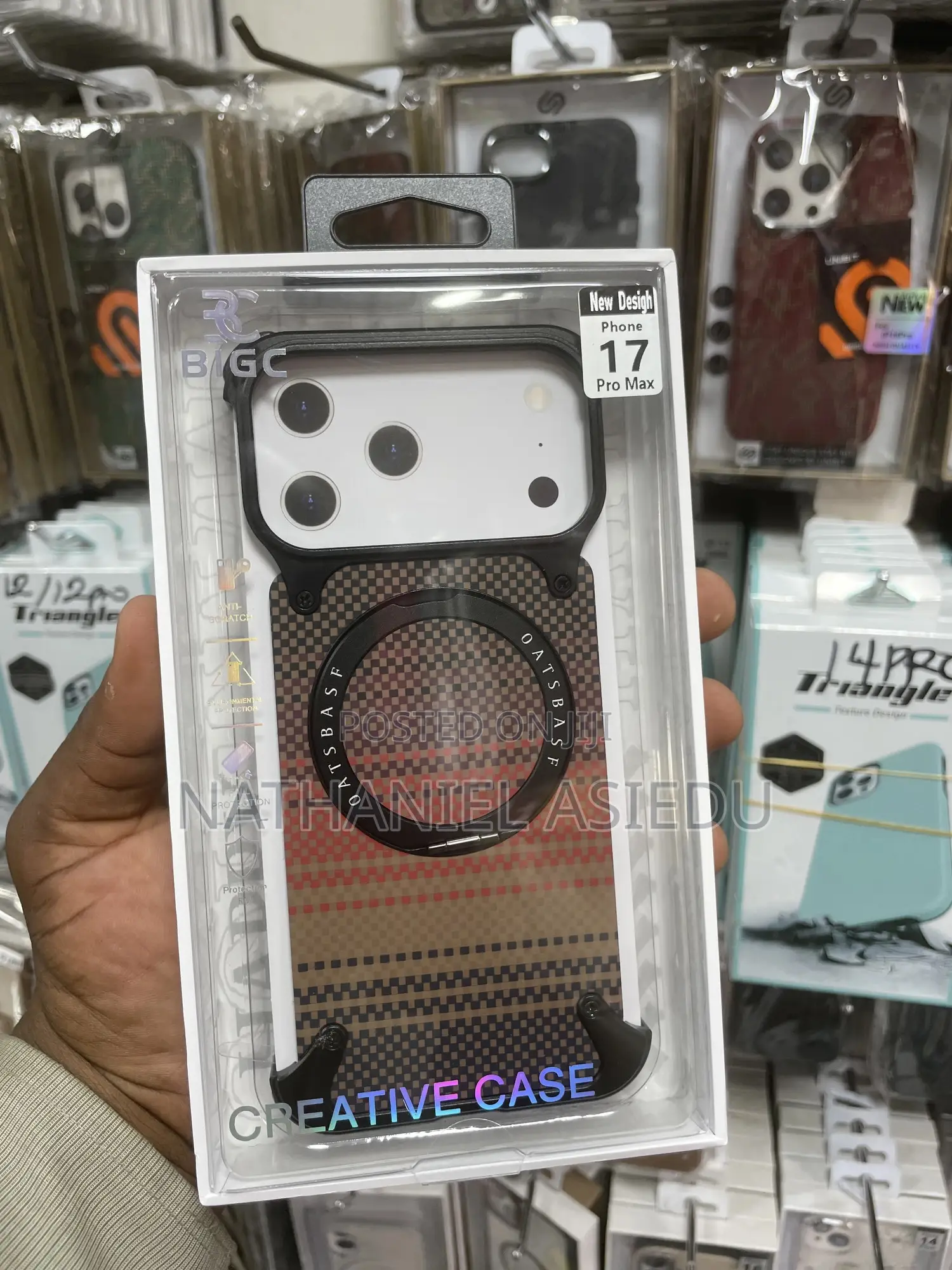 Oats Base Frameless Metal Case for 17 Pro Max