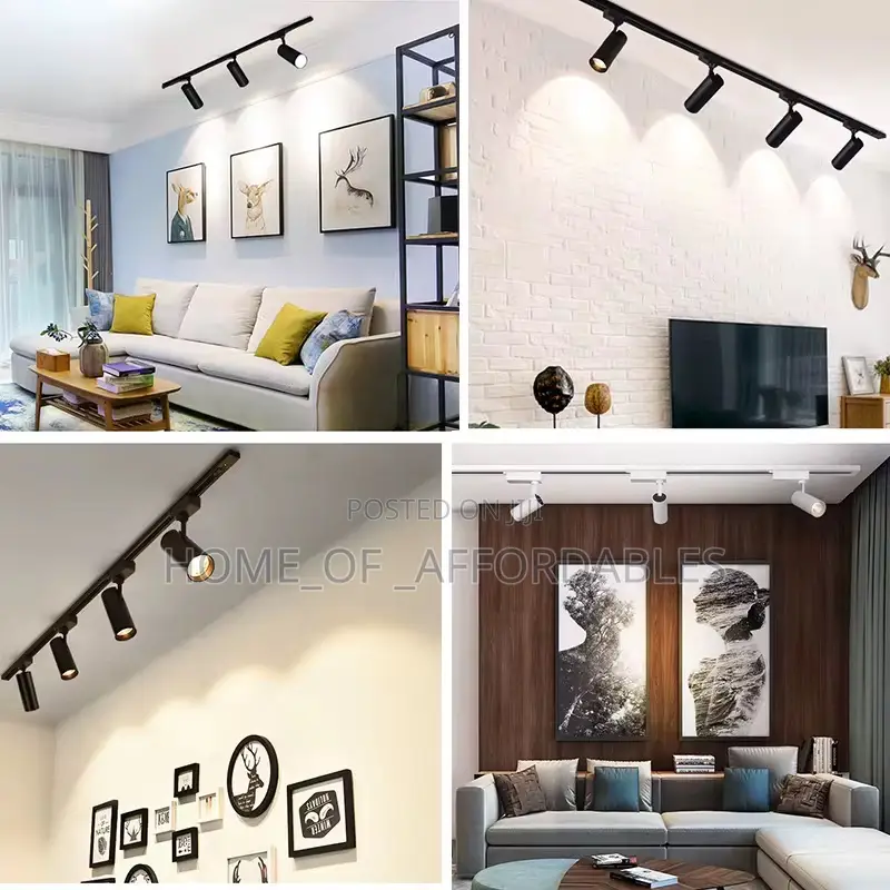 Track Light / Spot Light 3pcs With Rail Set (3 Lighting Mode)