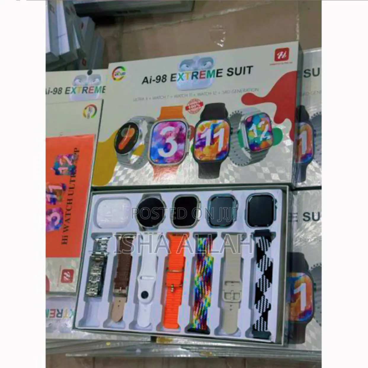 Ai98 Combo .Watch7+ Ultra3+ Watch11+ Watch12 With Pods. Amoleddisplay