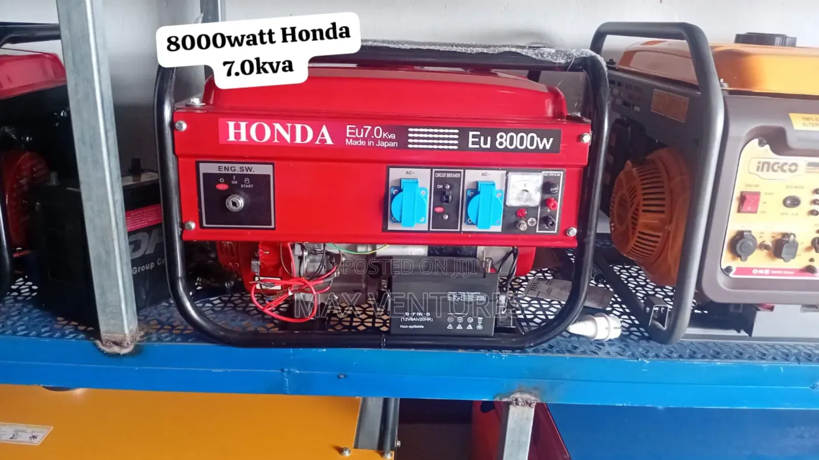 7.0kva Honda Petrol Generator 8000watt Keystart 7.0kva
