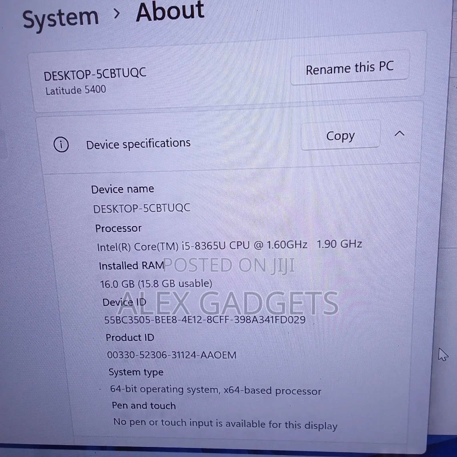 Laptop Dell Latitude 5400 16GB Intel Core I5 SSD 512GB