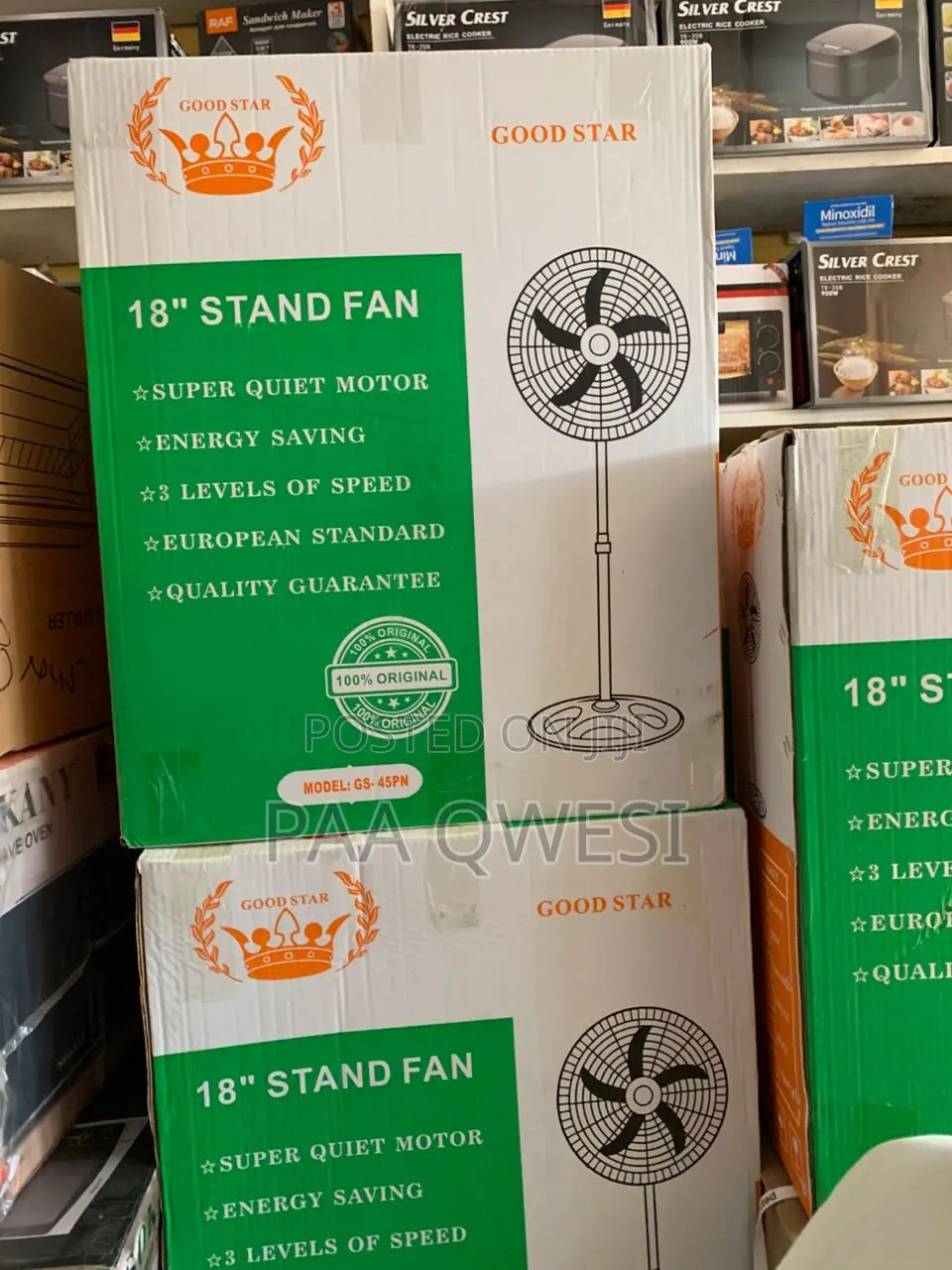 Good Star 18” Adjustable Standing Fan
