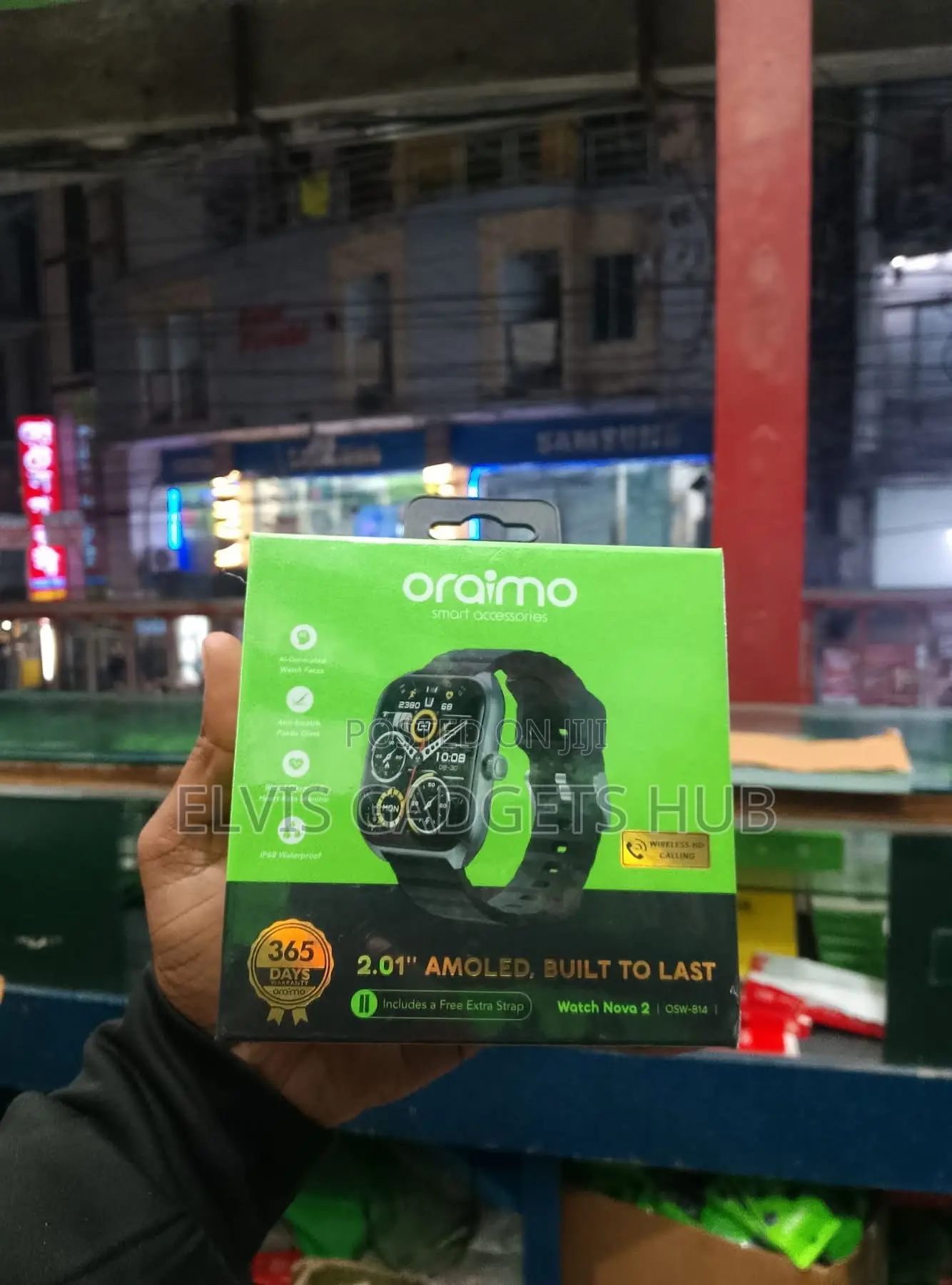 Oraimo Watch Nova 2 2.01" Amoled Ip68 Curved Touchscreen Smart Watch