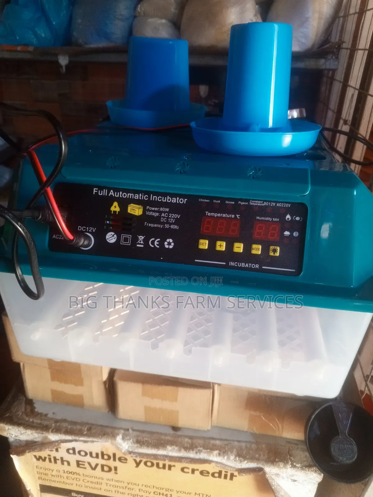 36 Capacity Incubator,Multi Function/Dual Power
