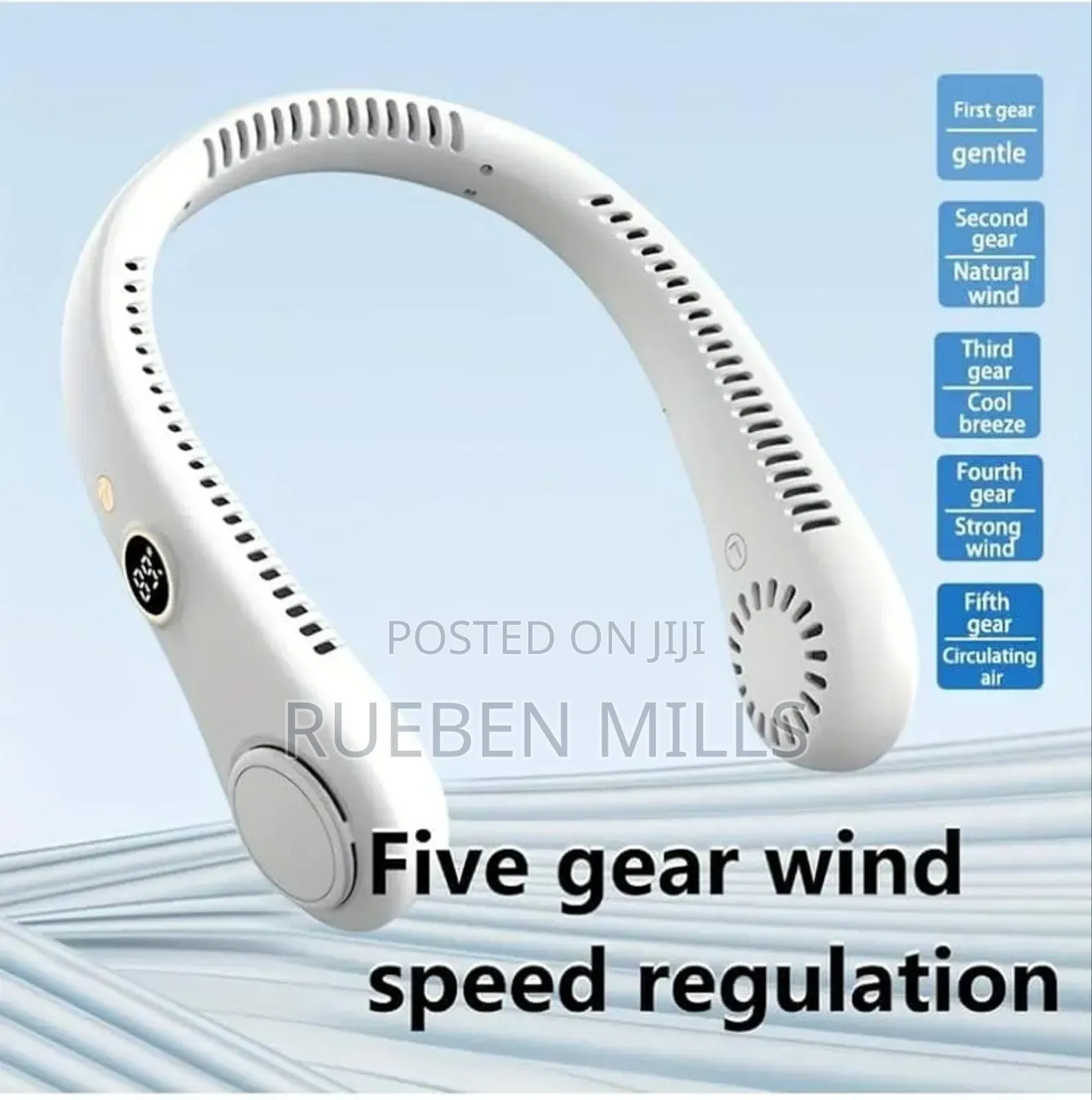 Cordless Rechargeable High Grade R-8 Sports Neck Fan