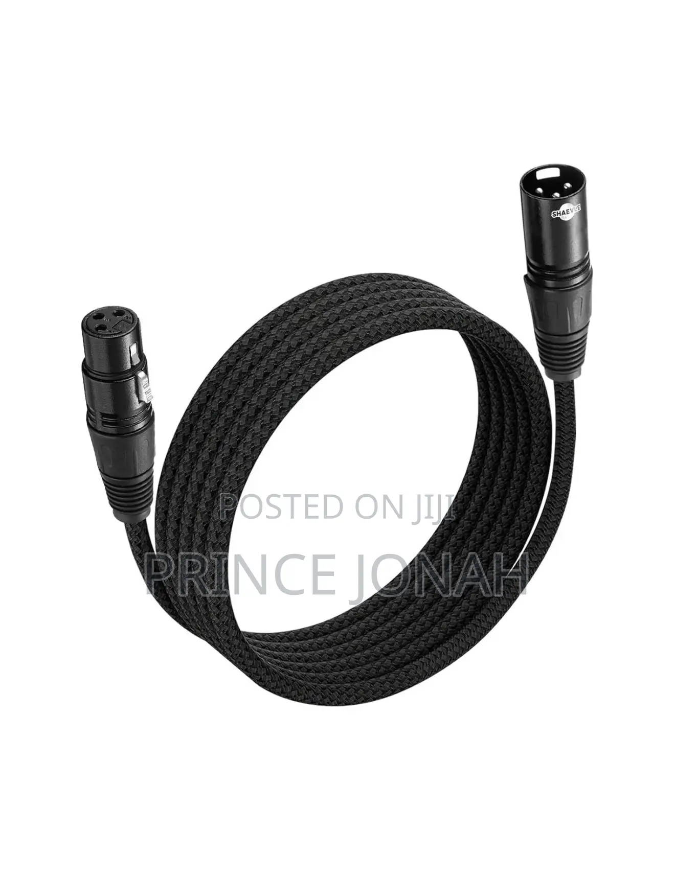 Shaevle 2m XLR Microphone Cable Male to Female 3 Pin Nylon Braided