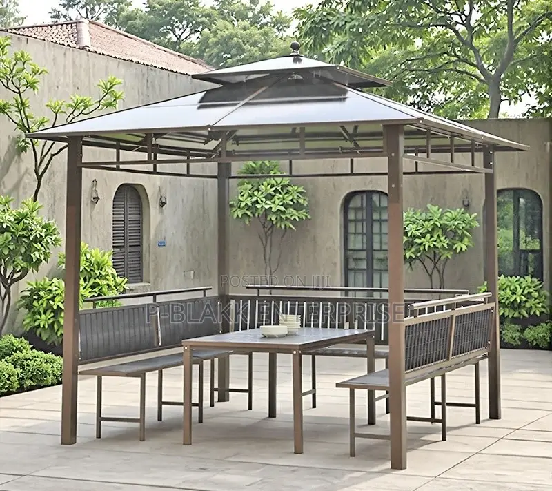 Modern Gazebo/ Pavilion/ Summer Hut Outdoor Lounge With Dining Table