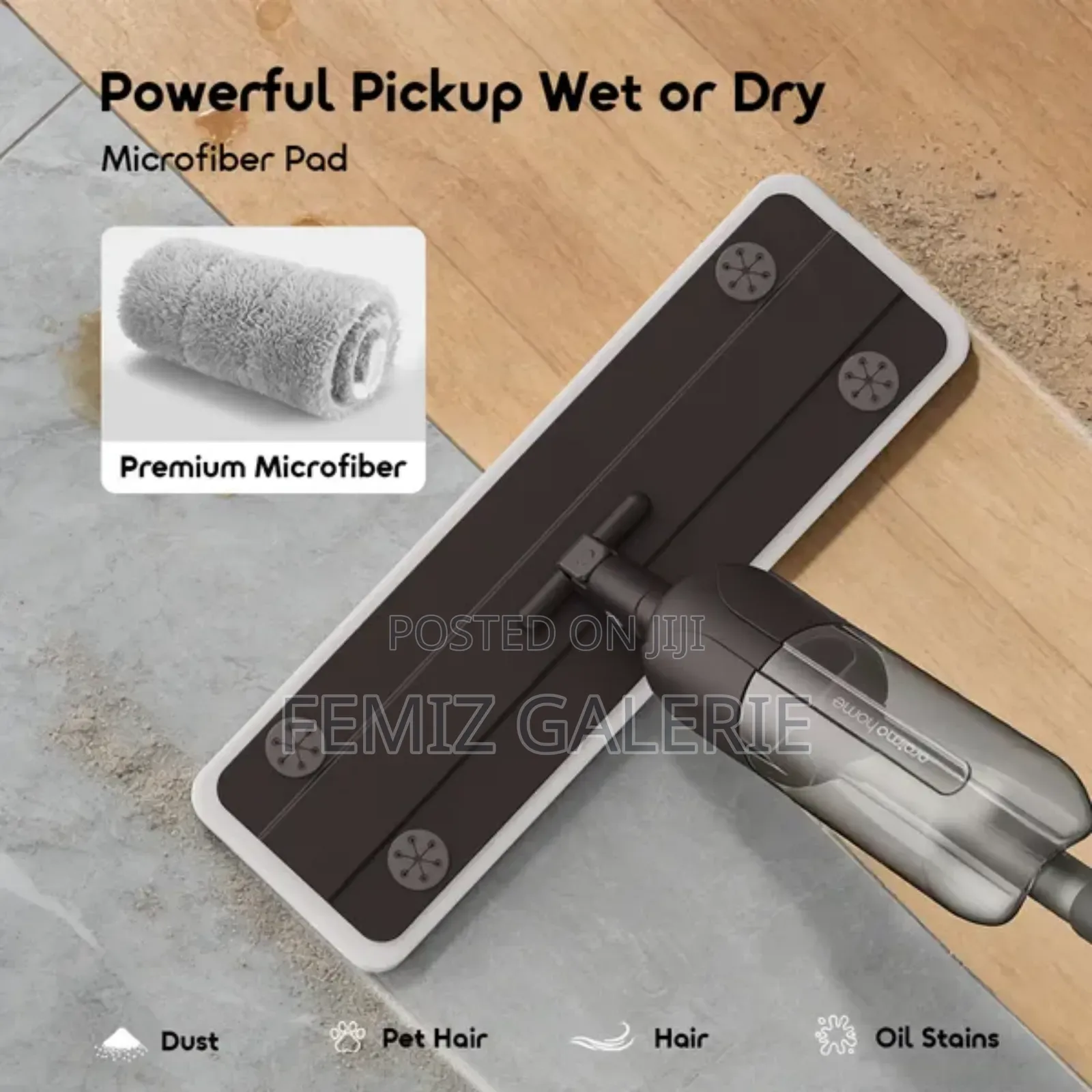 Oraimo Mistglide Spray Mop Plus 4pcs Replacement Mop Pads