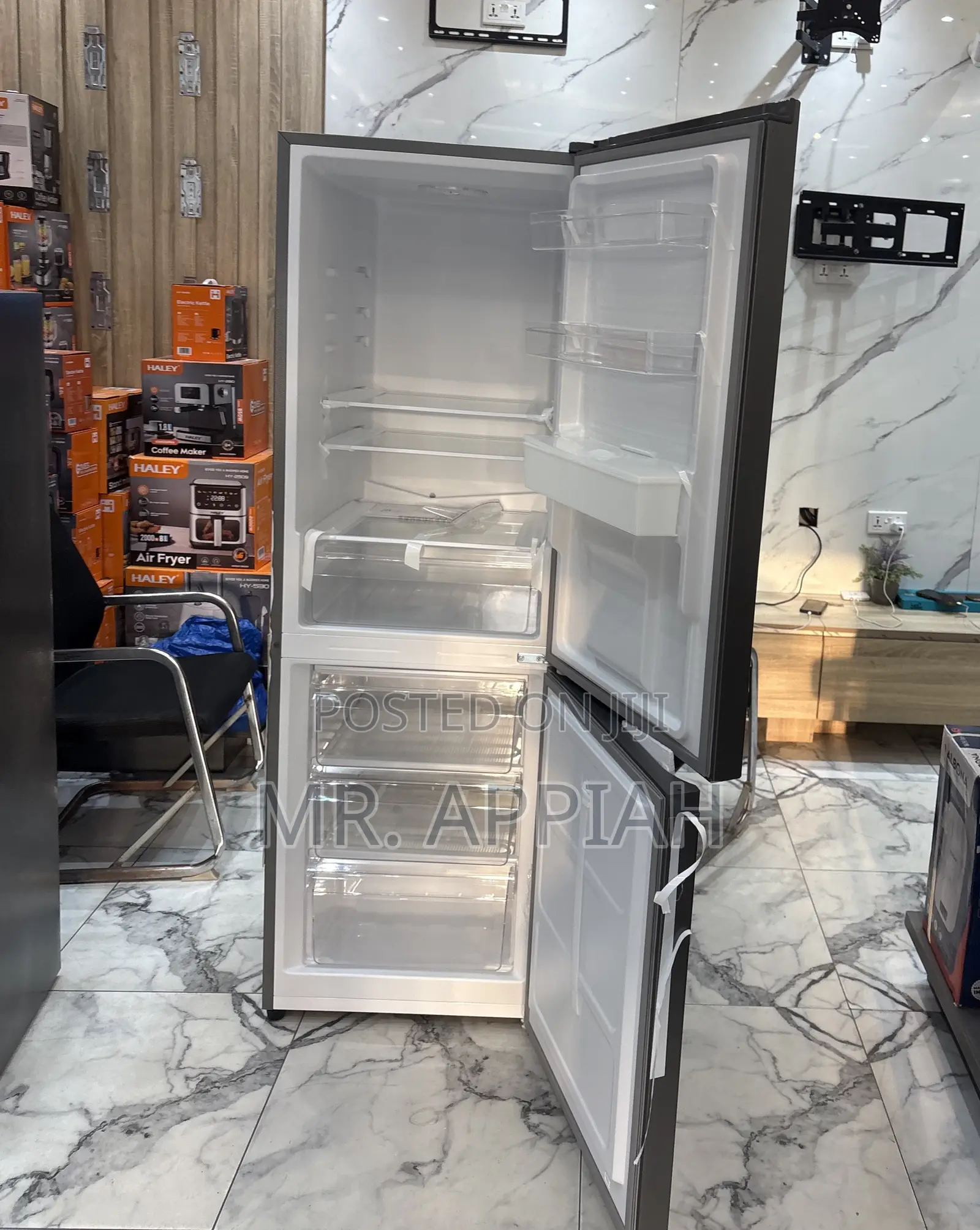 Super Cooling Zara-40bfwd Double Door Refrigerator(Gray)