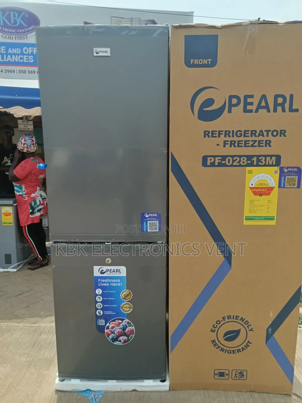 Peal 157ltr Double Door Refrigerator Bottom Freezer