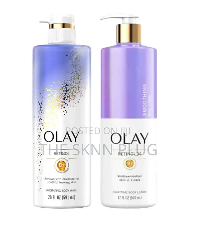 Olay Retinol Body Wash and Body Lotion