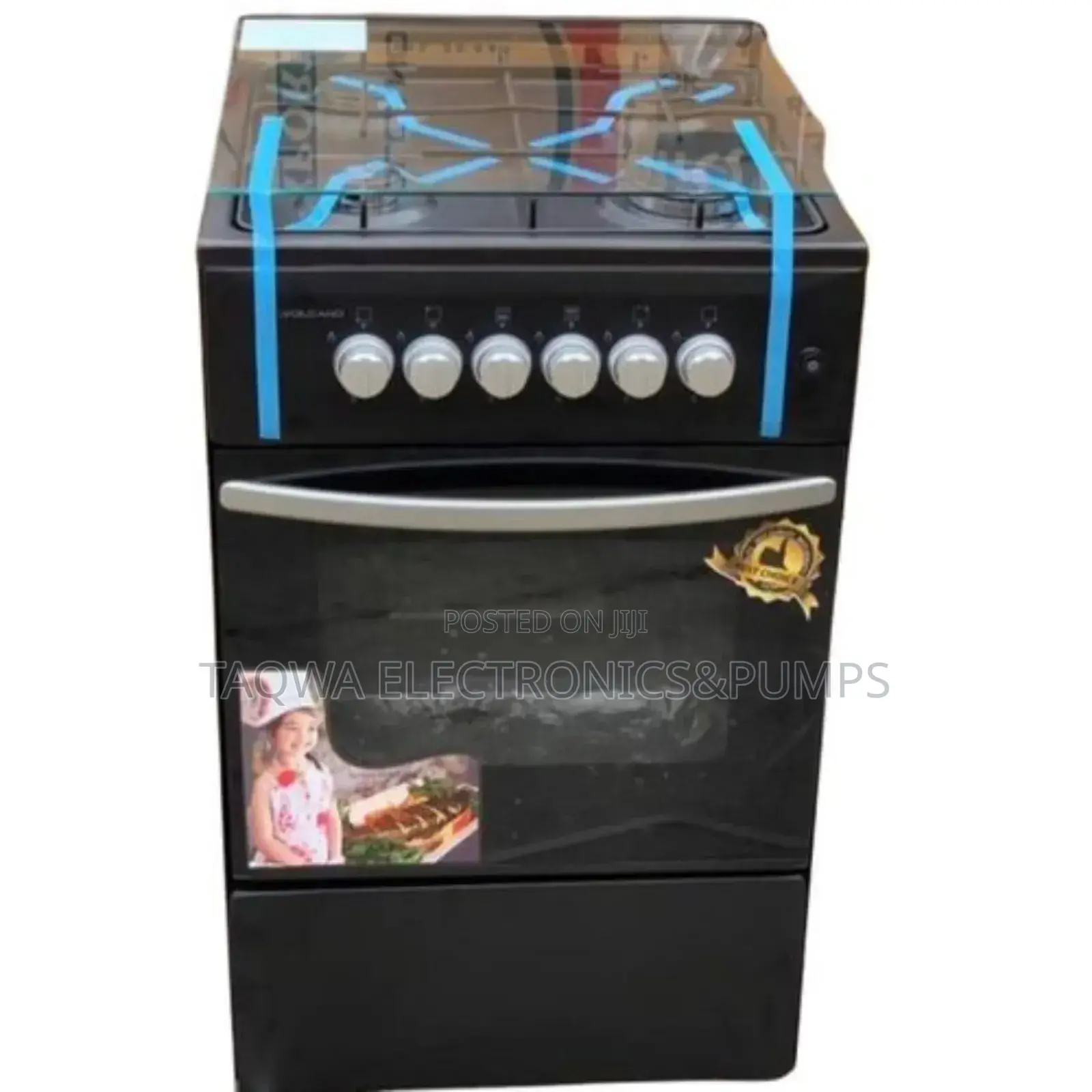 Integrated Oven and Grill Volcano 4 Burner Gas Cooker
