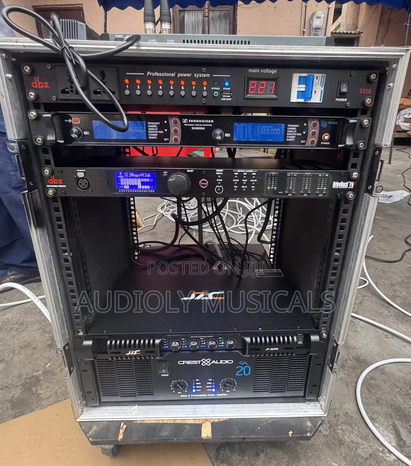 Jac Line Arrays With Double Bass and Amplifier Rack Set