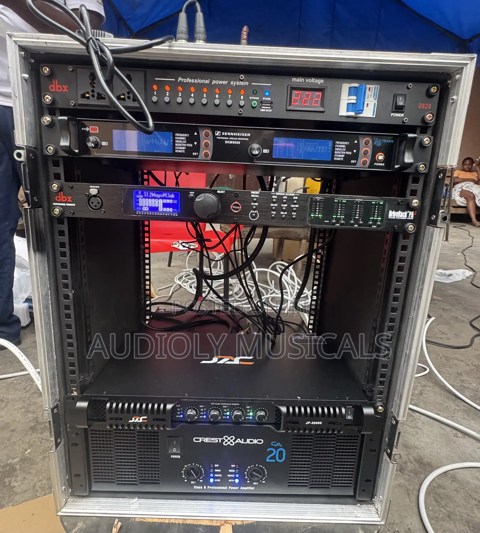 Jac Line Arrays With Double Bass and Amplifier Rack Set