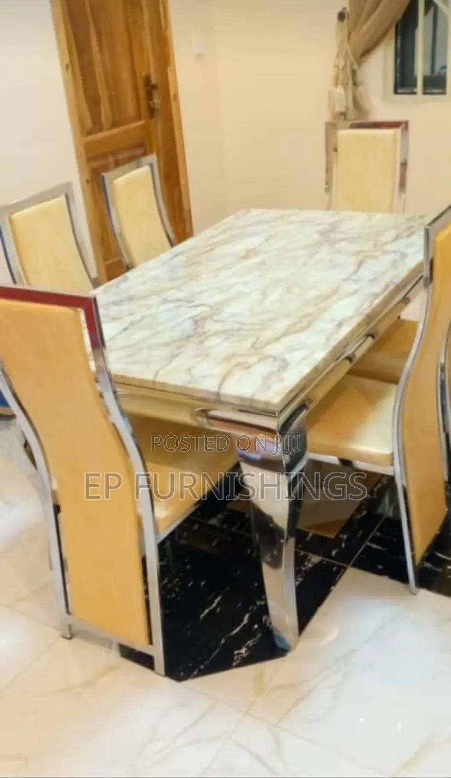 Marble Dinning (6 Chairs)