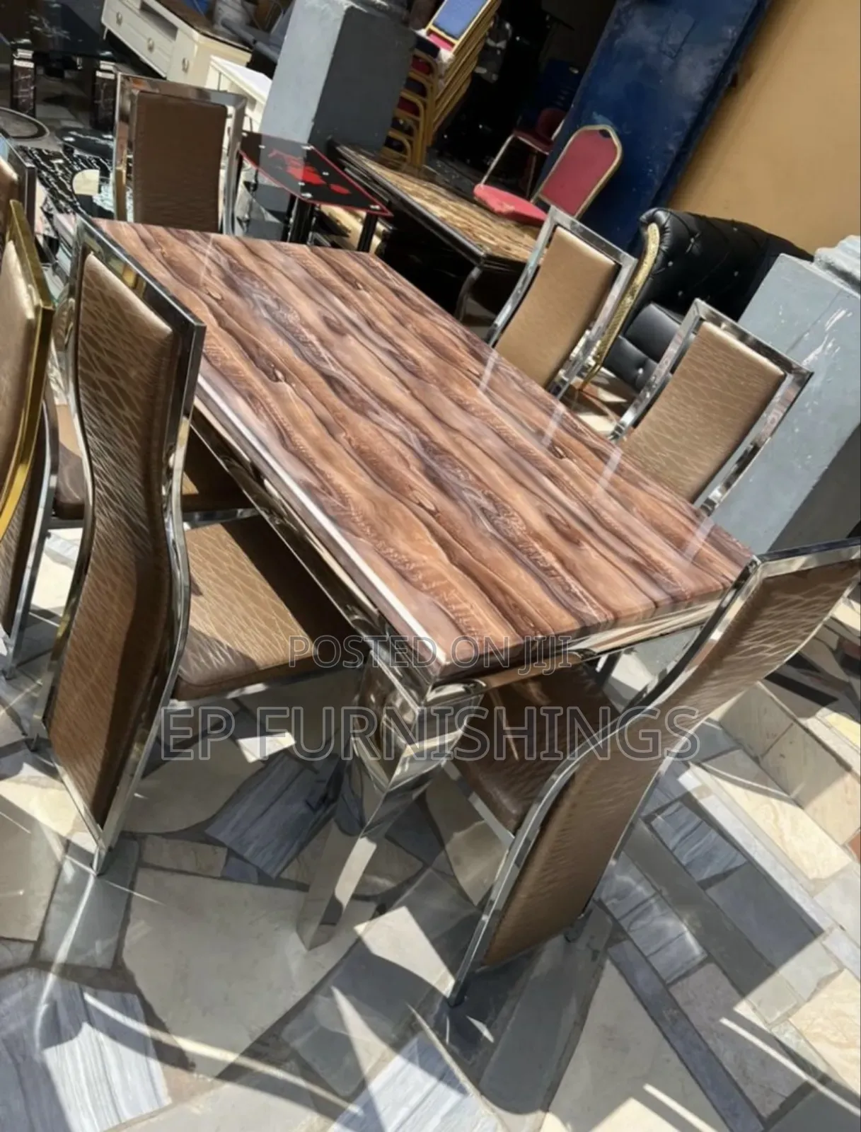 Marble Dinning (6 Chairs)
