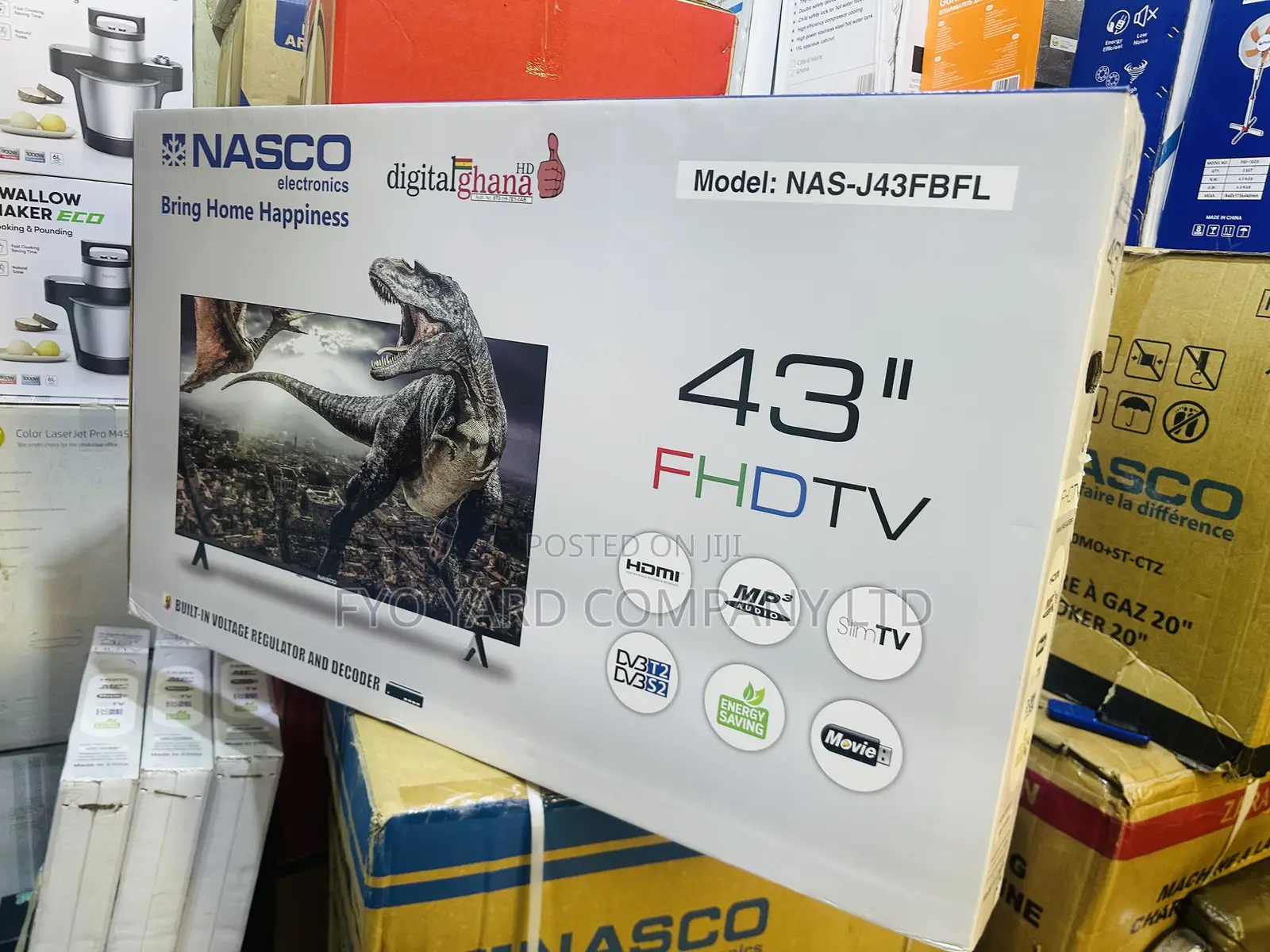 Very Slim Design Nasco 43” FHD Digital Satellite Led Tv