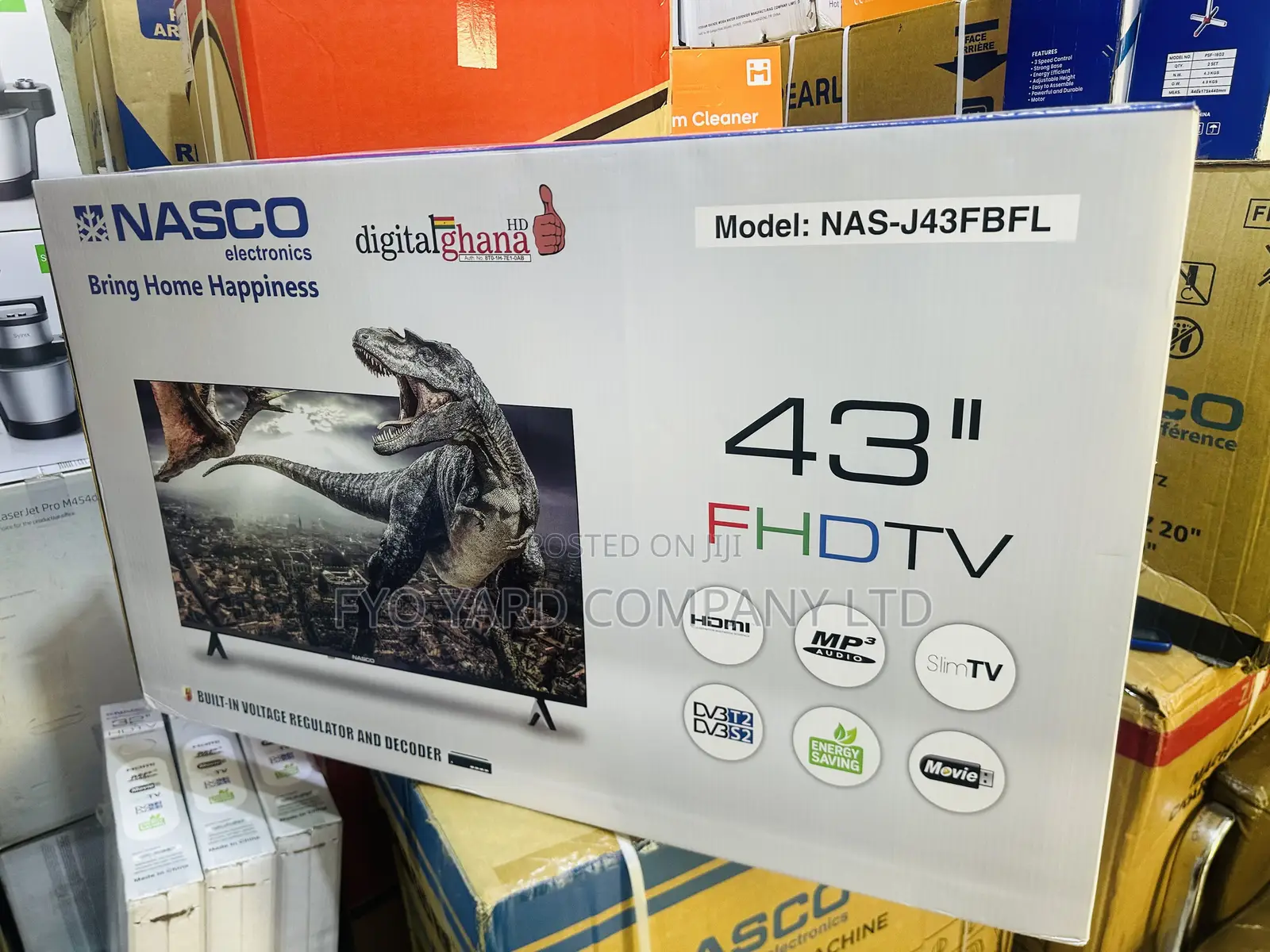 Very Slim Design Nasco 43” FHD Digital Satellite Led Tv