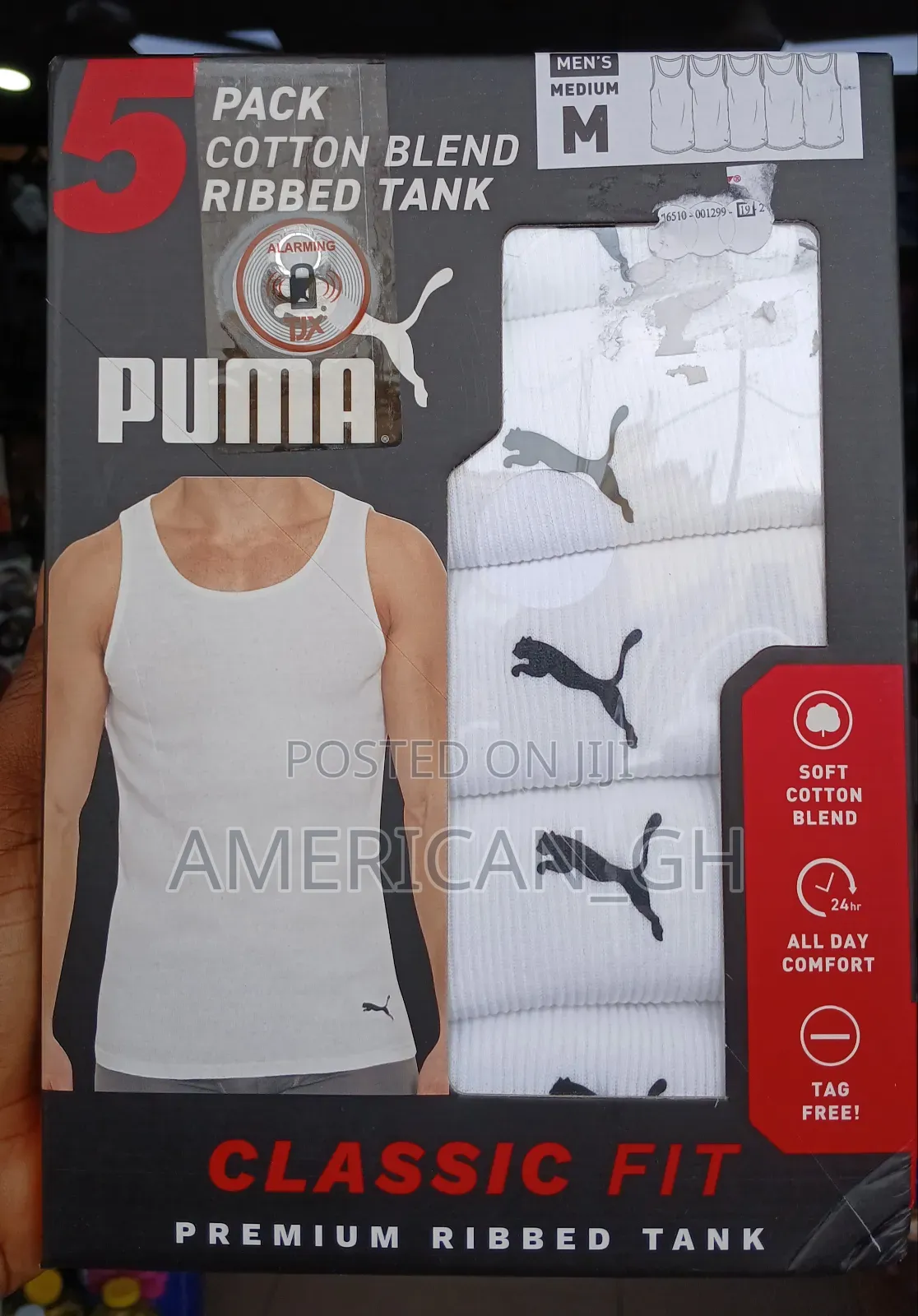 Puma Classic Fit Tank, 5 Pieces