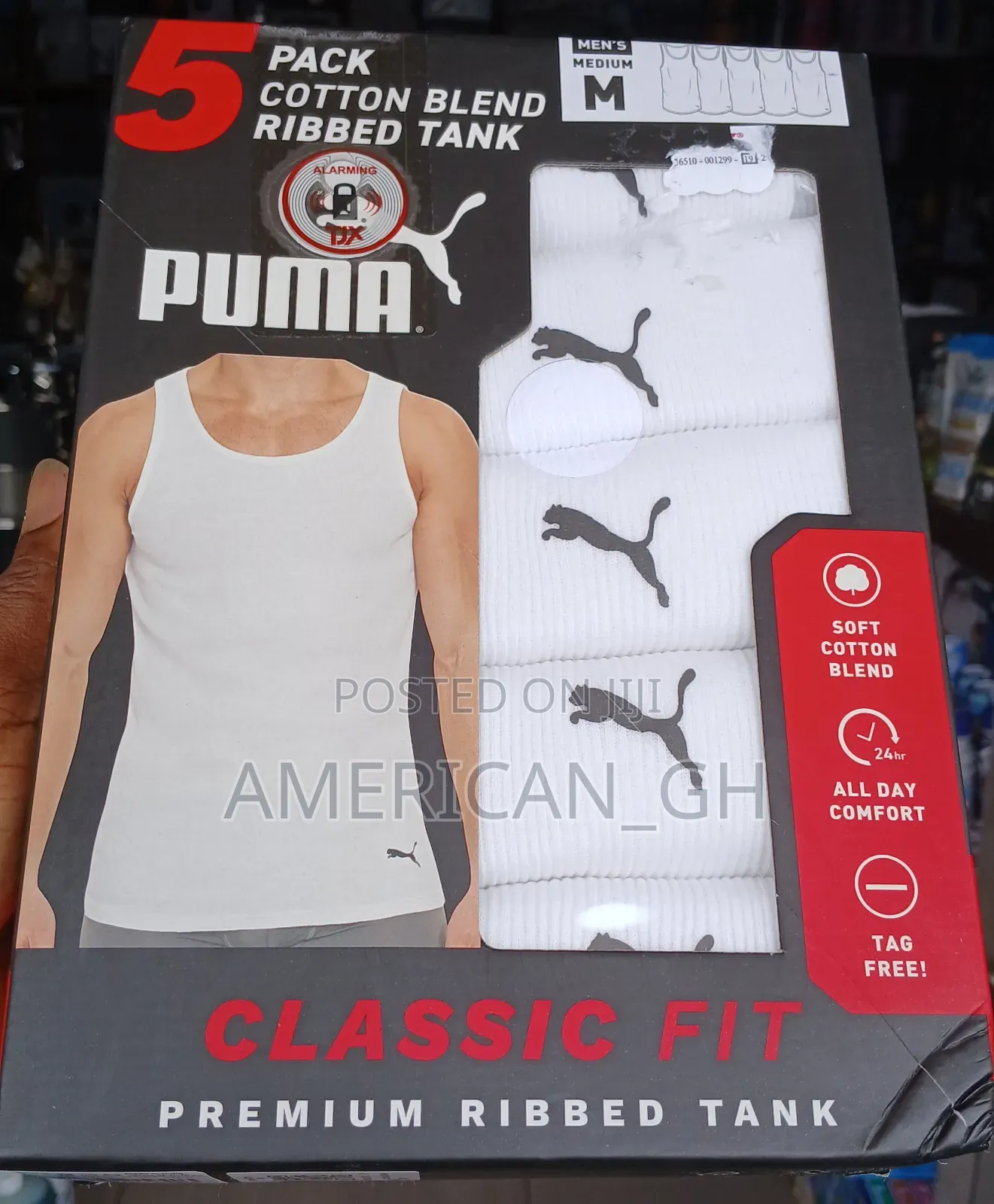 Puma Classic Fit Tank, 5 Pieces