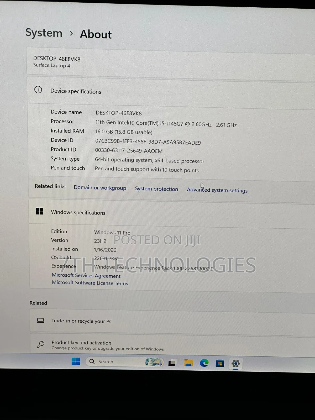 Laptop Microsoft Surface Laptop 4 16GB Intel Core I5 SSD 512GB