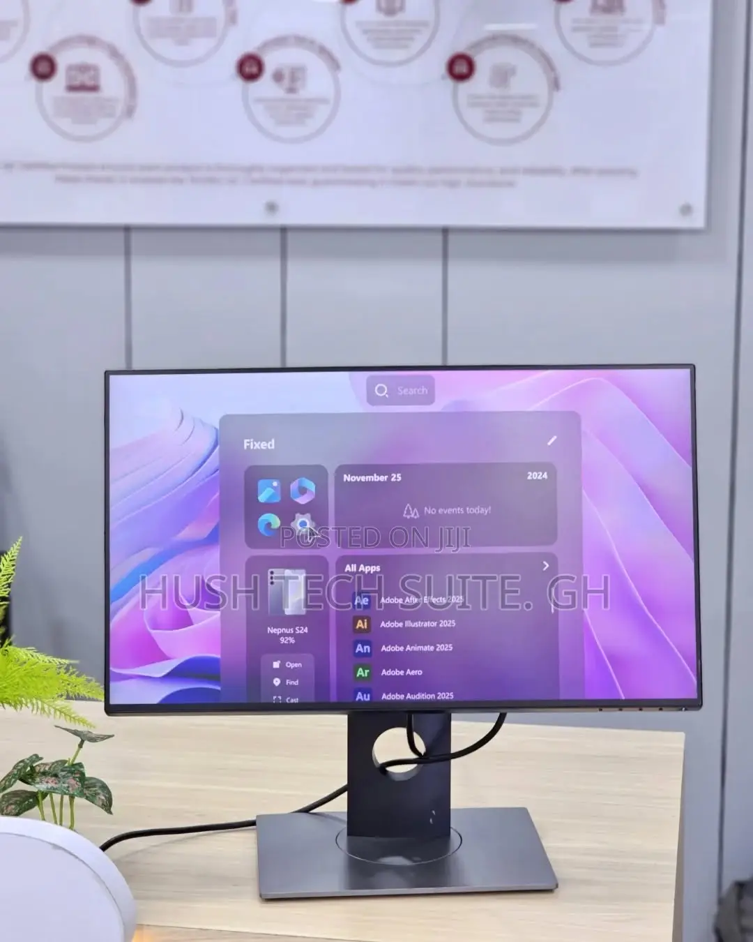 24” Dell Ips Display Ultra Wide Frameless Monitor