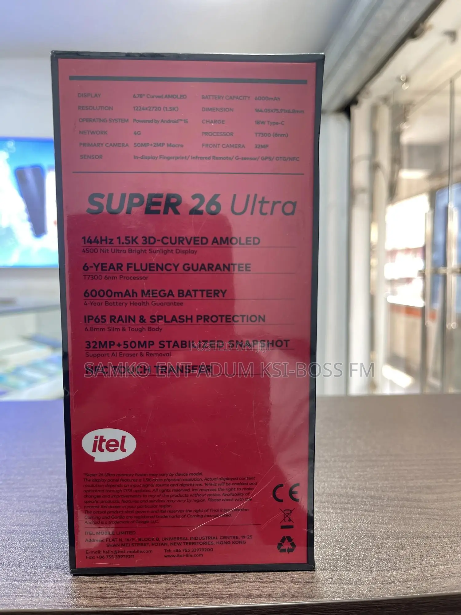 New Itel S26 Ultra 256 GB Black