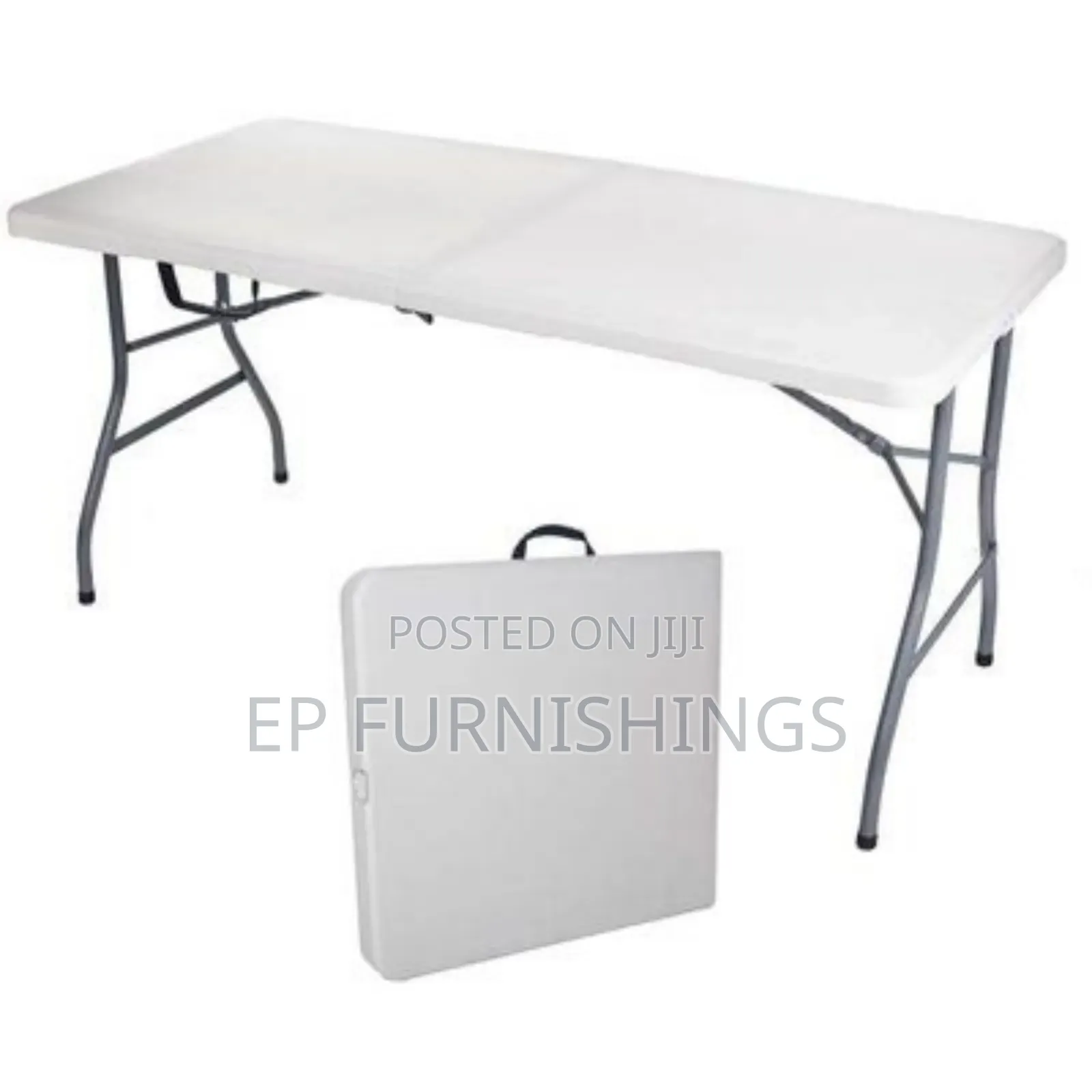 Foldable White Table (8 Seater)