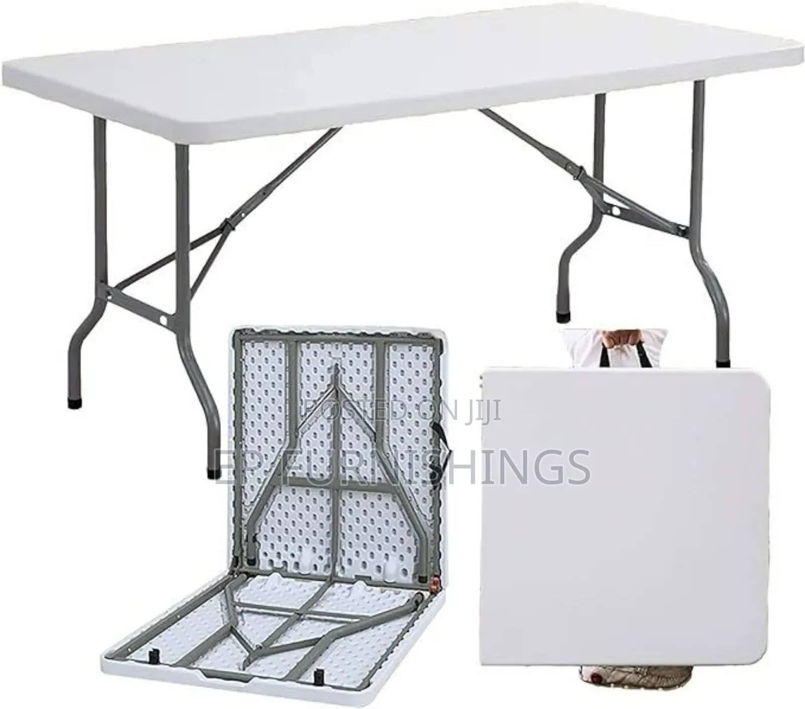 Foldable White Table (8 Seater)