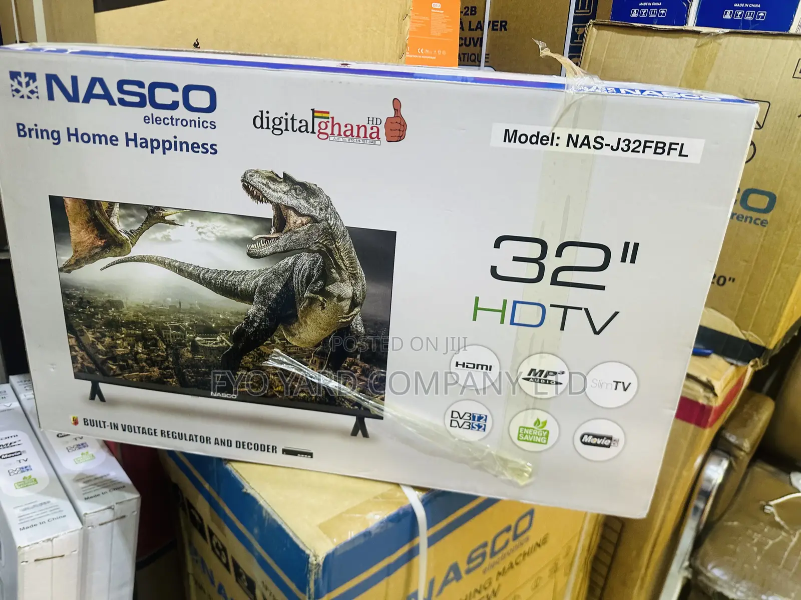 Slim Design Nasco 32” Full Digital Satellite Hd Led Tv