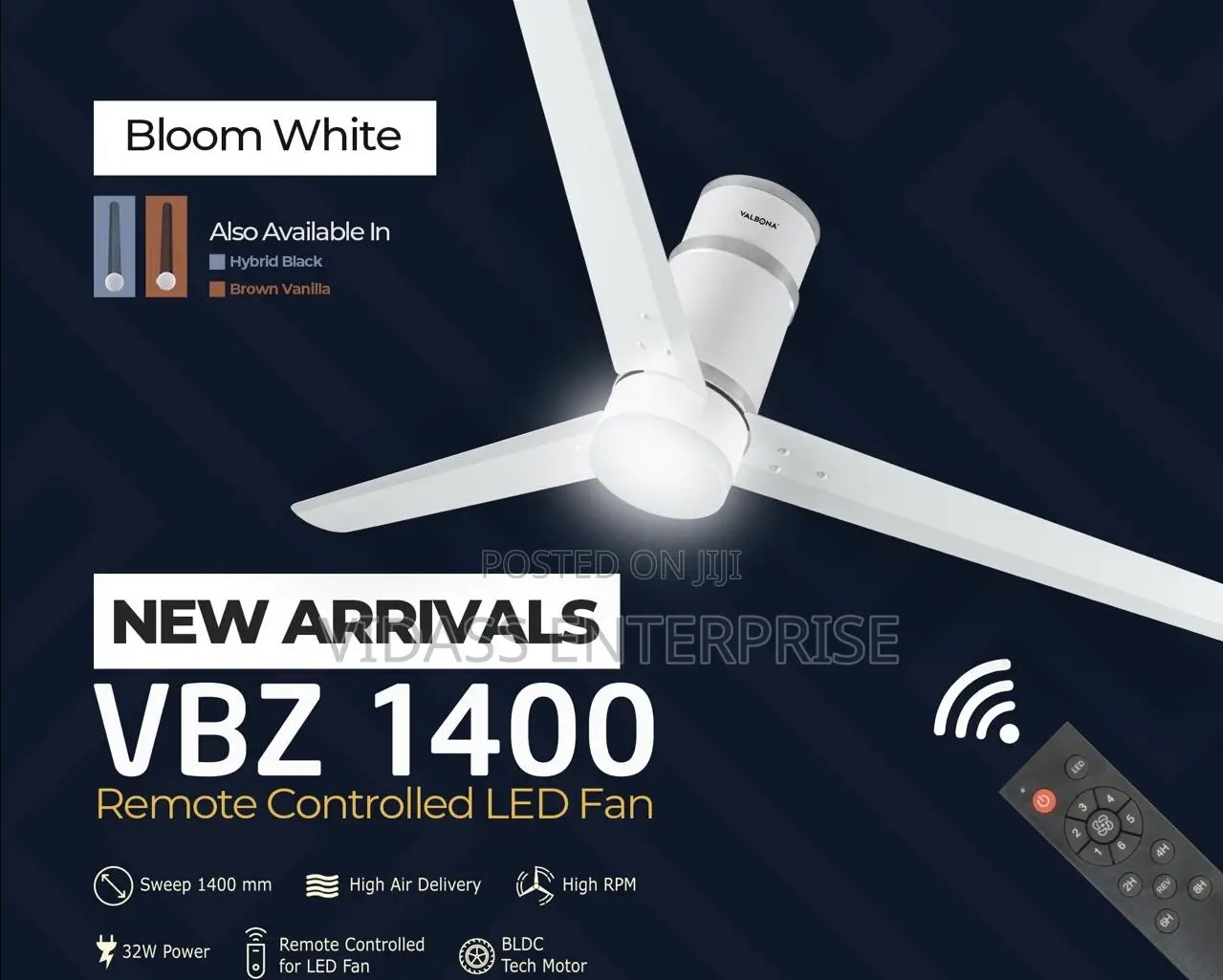 Ceiling Fan With Led Light Remote Control