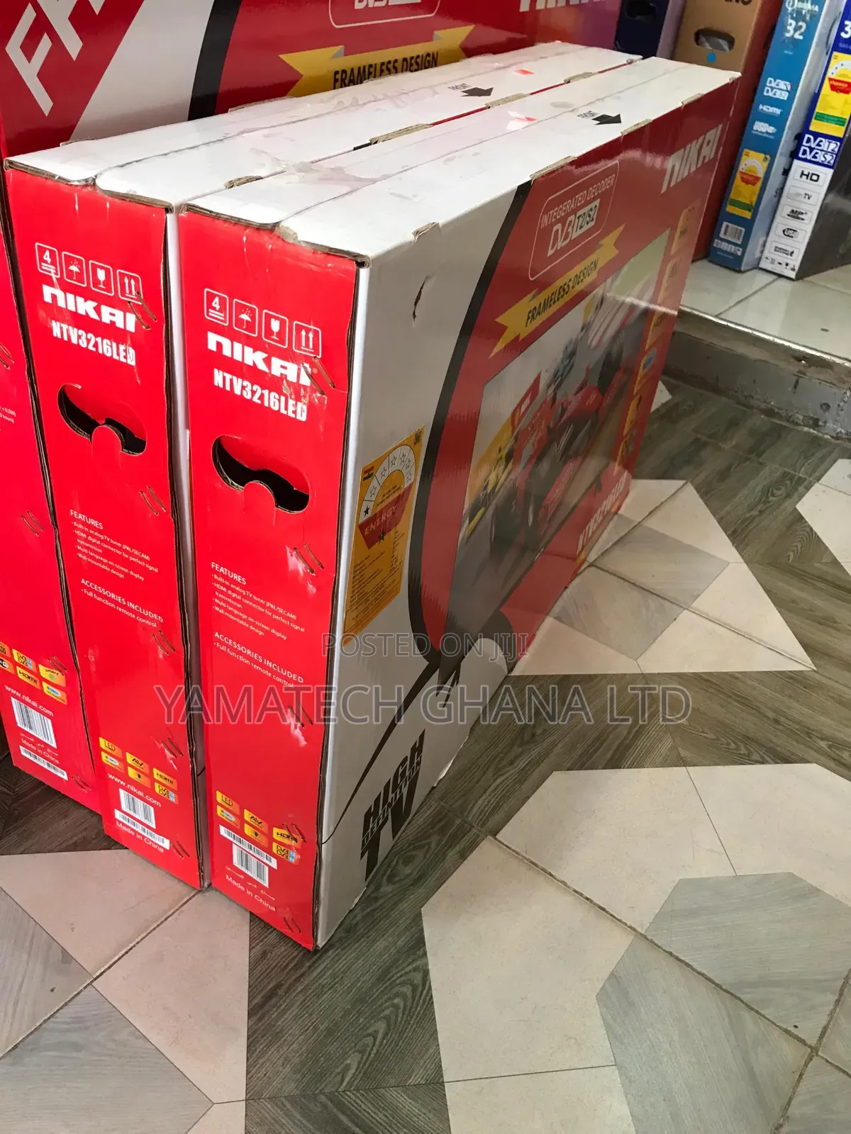 Slim And Flameless Quality Nikai 32inch Digital Satellite Tv