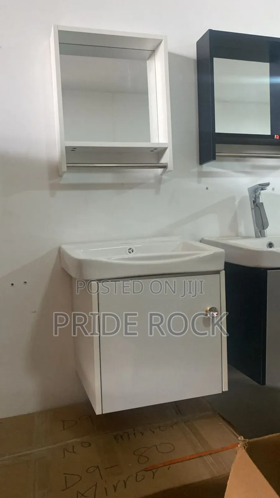 Cabinet Basin With Mirror,Shelf, Tap and Flexible Trap