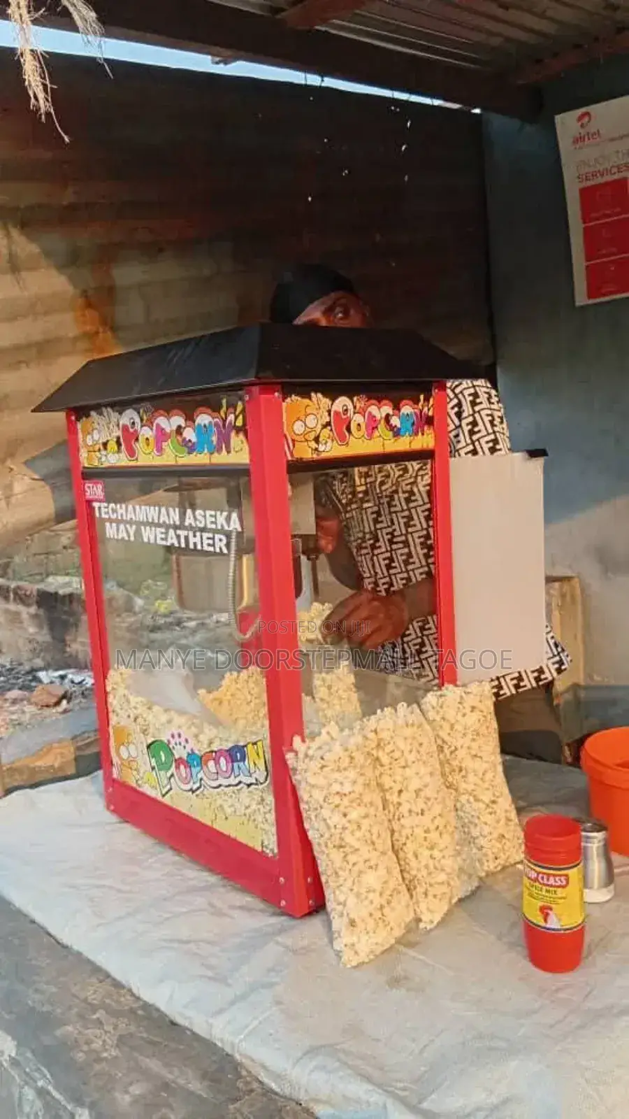Foreign Popcorn Machine
