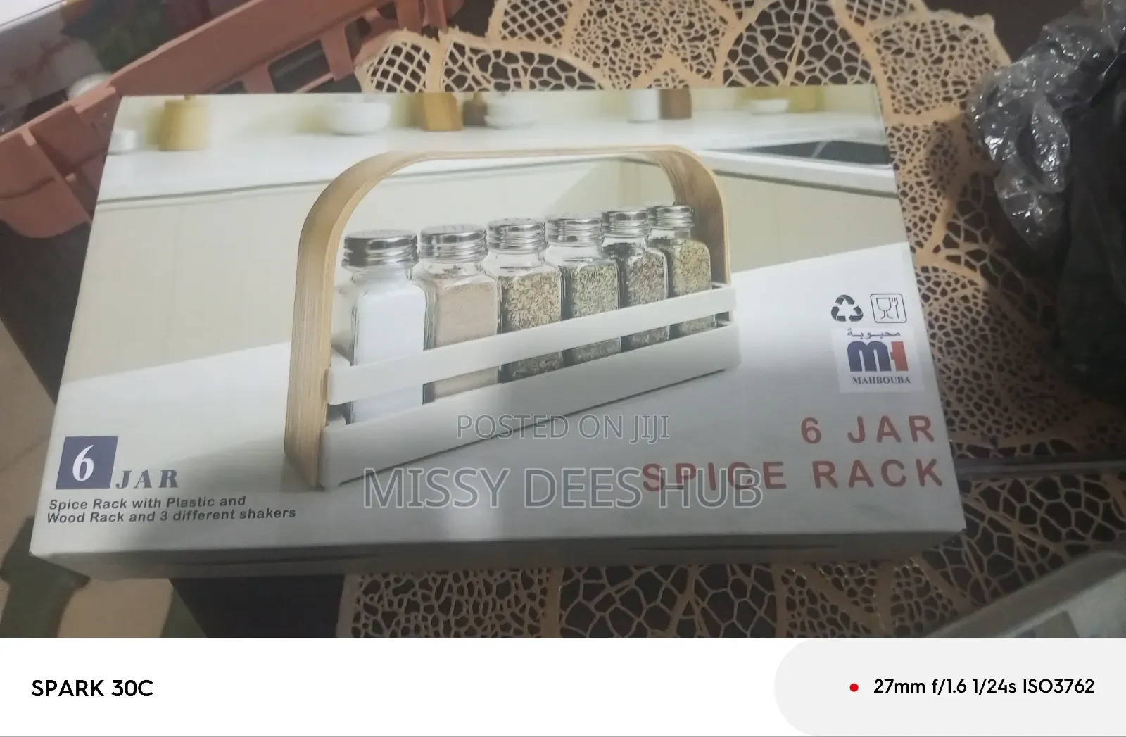 6 Jar Spice Rack With Spices