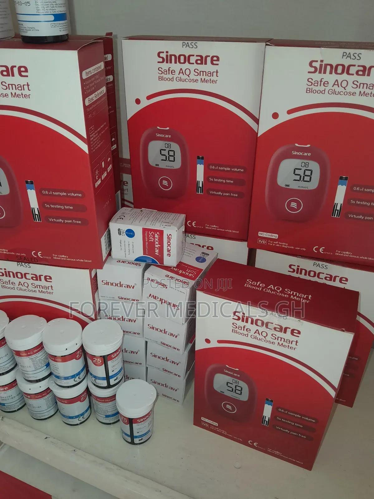 Sinocare Glucometer With Strips And Lancet