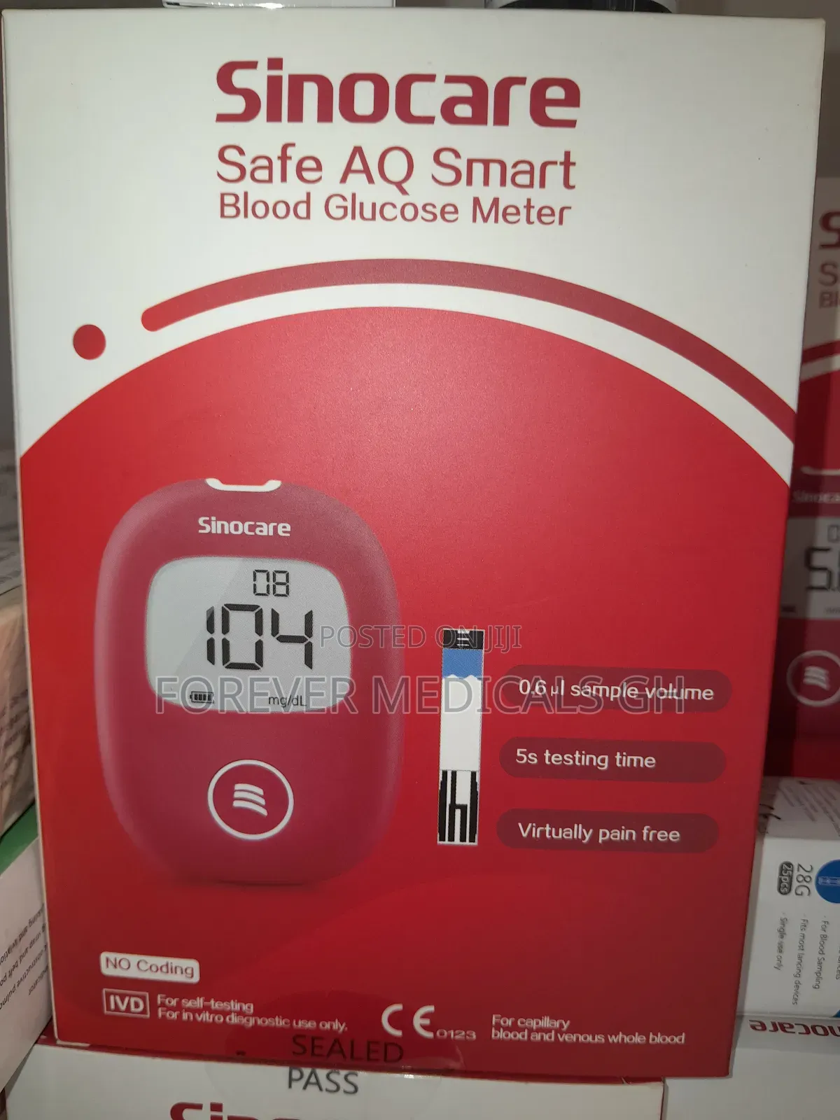 Sinocare Glucometer With Strips And Lancet