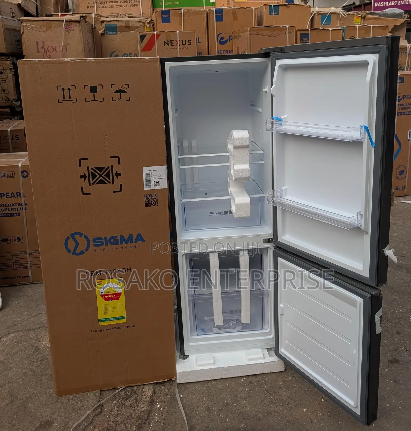 Sigma *164l* Bottom Freezer Fridge 2 Spacious Drawers