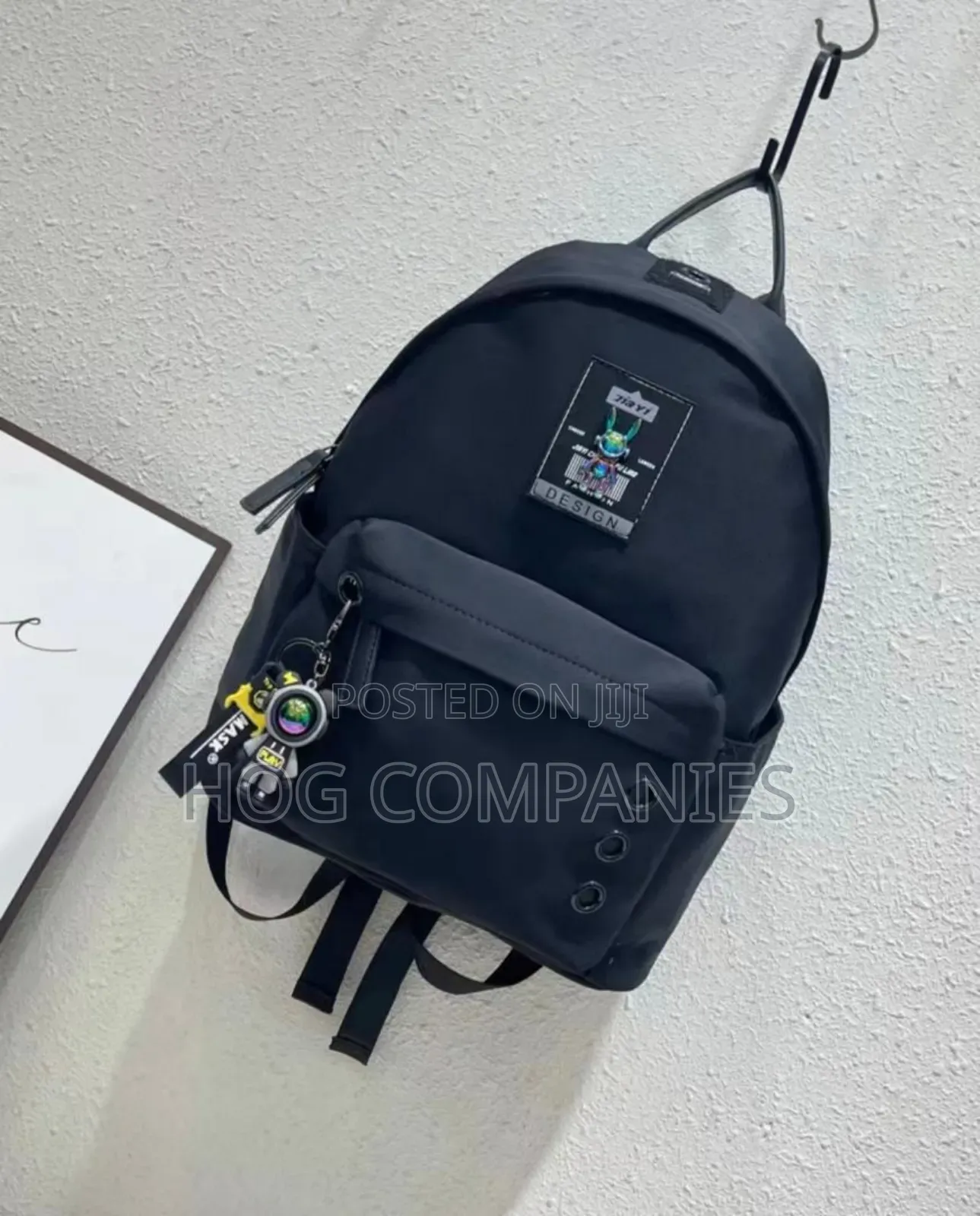 Black Pu Mark Fairwhale Backpack.