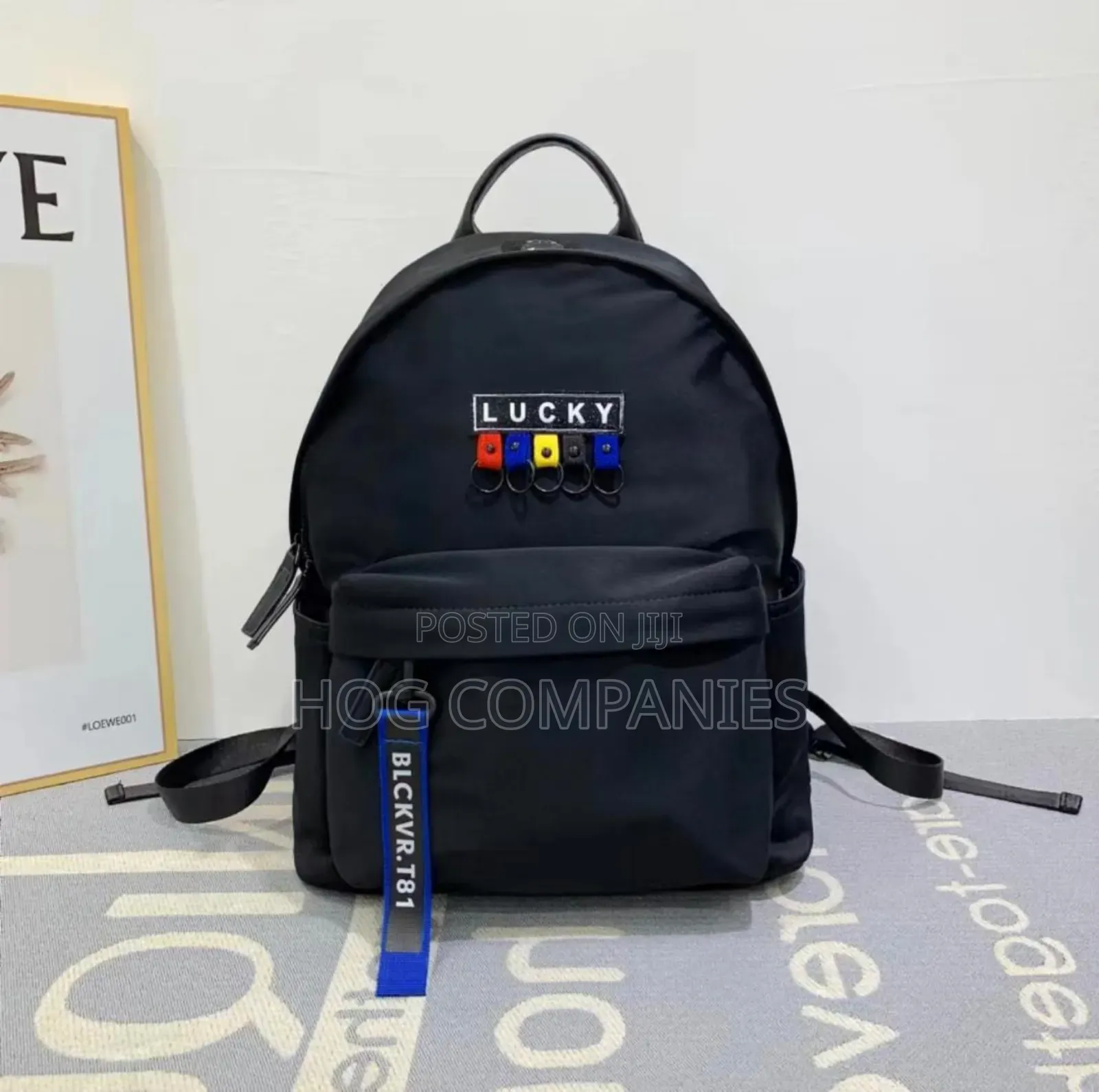 Black Rock Shox Backpack With Patches