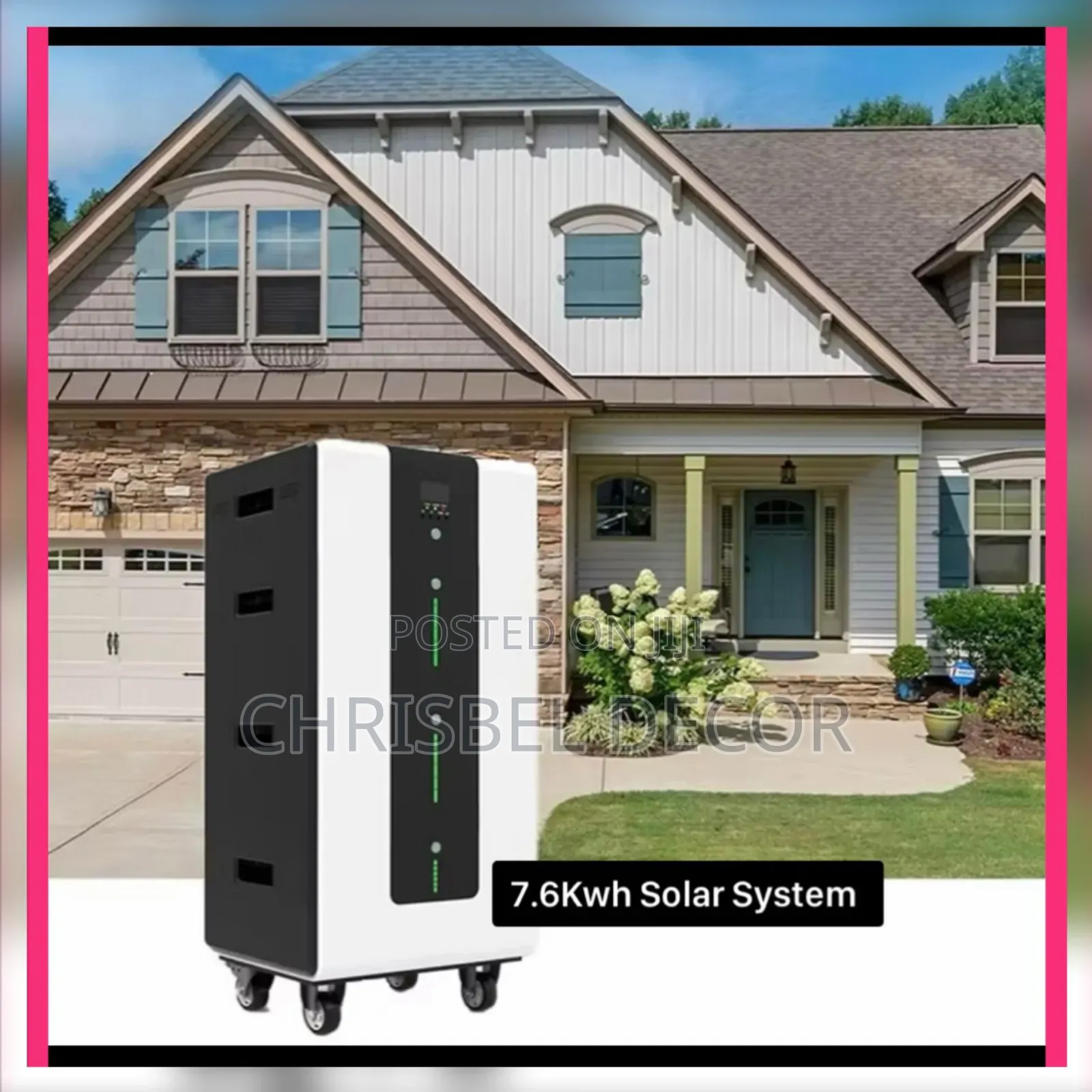 7.6kwh All - In One Solar Power System+ 5 Panels.