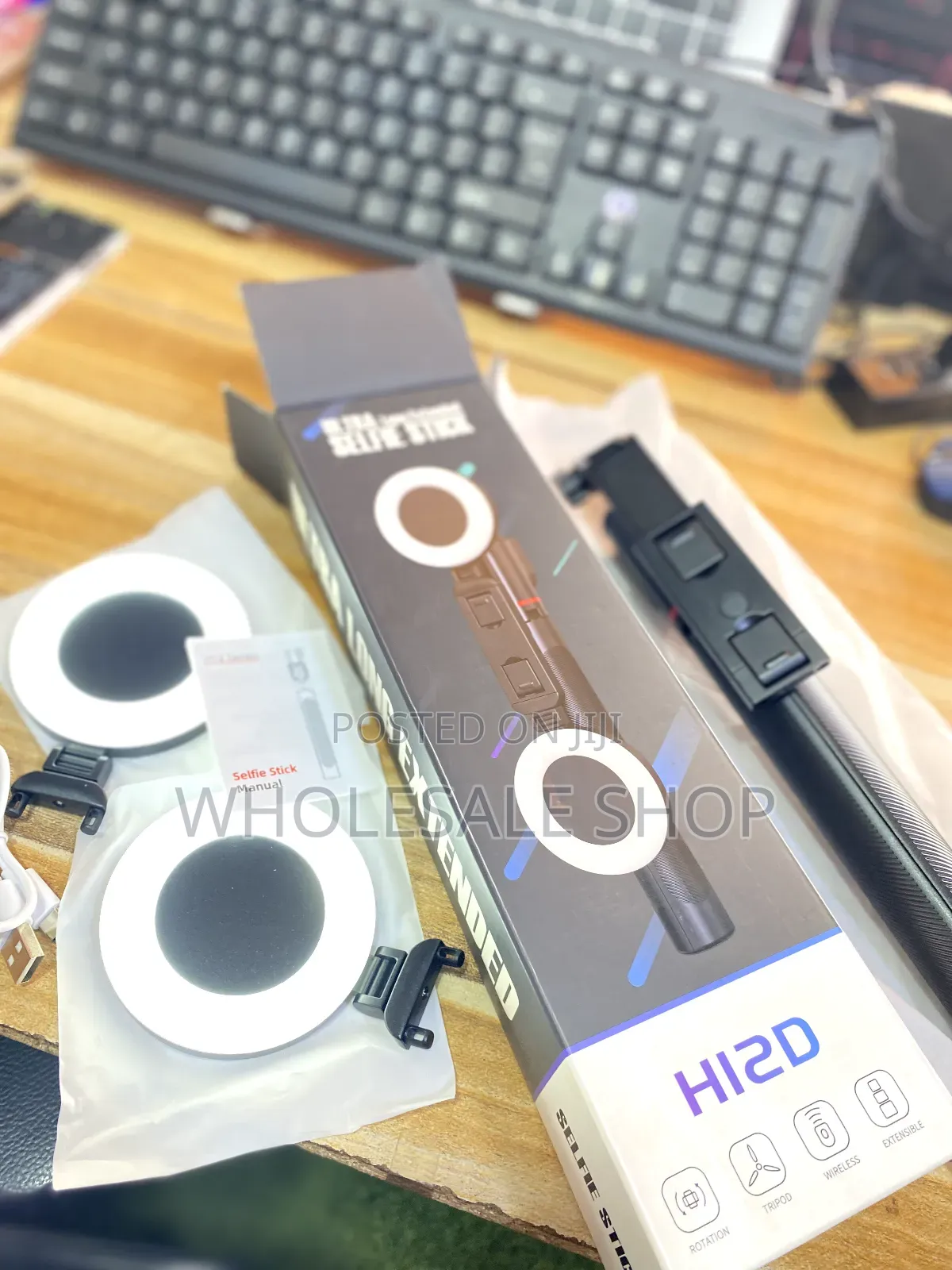 Long Selfie Stick With Light