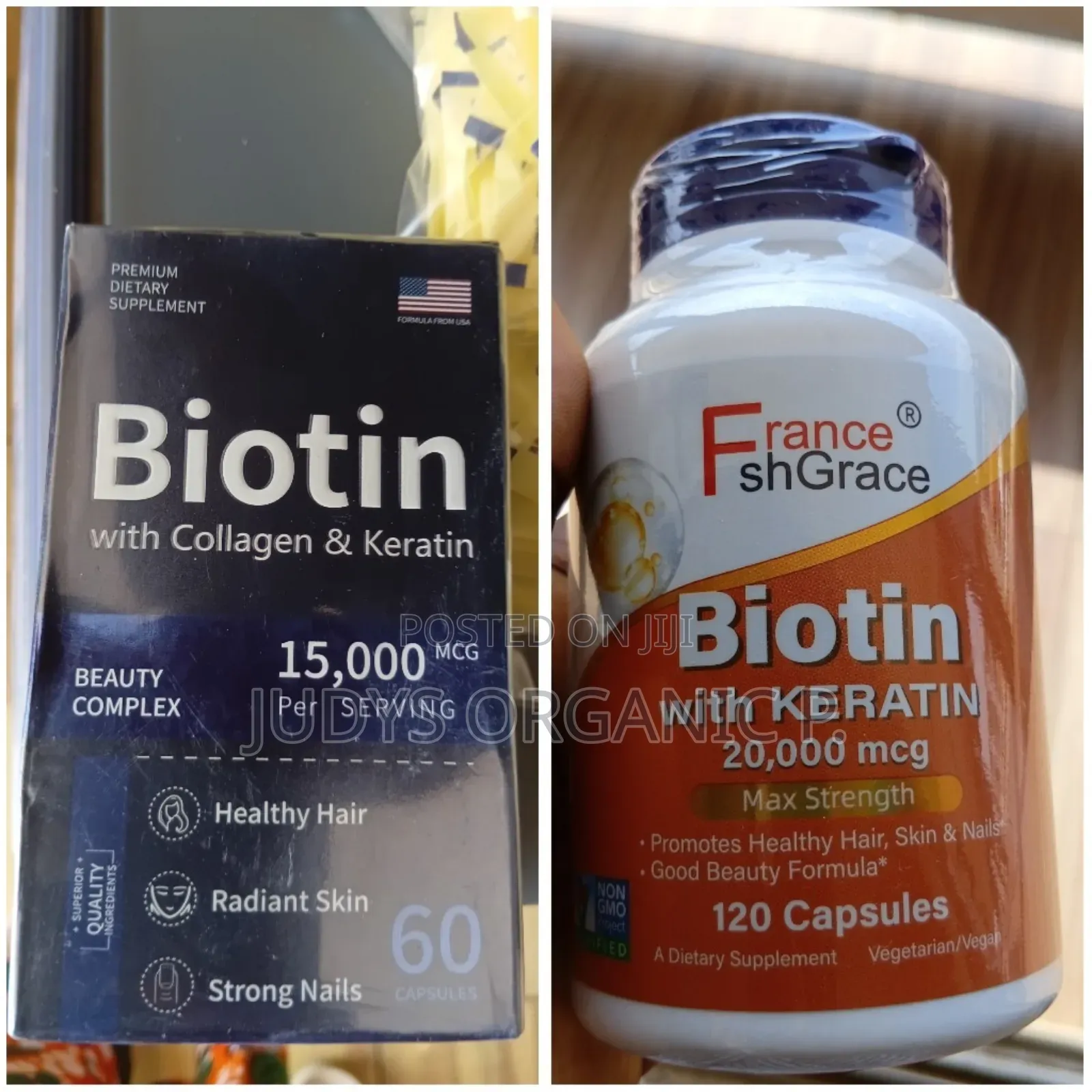 Biotin Capsules(60caps Ghc150 120caps Ghc280)