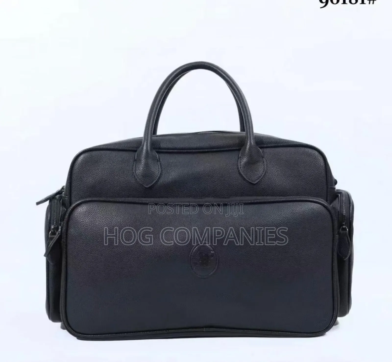 Black Leather Briefcase Bag
