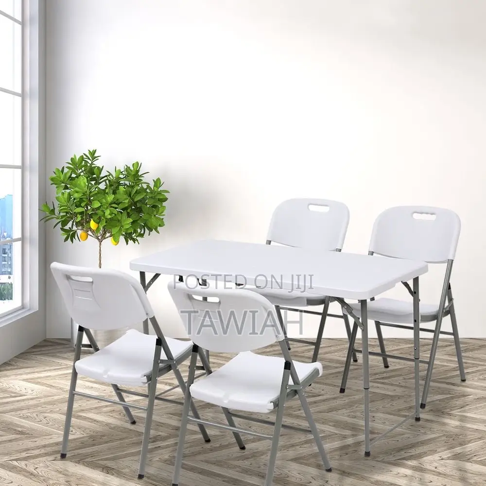 4 Seater Foldable Table and 4 Chairs