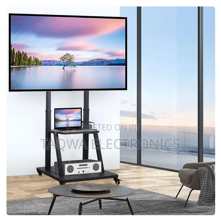 Best Viewing Adjustable Mobile Tv Trolley 32-75 Inch