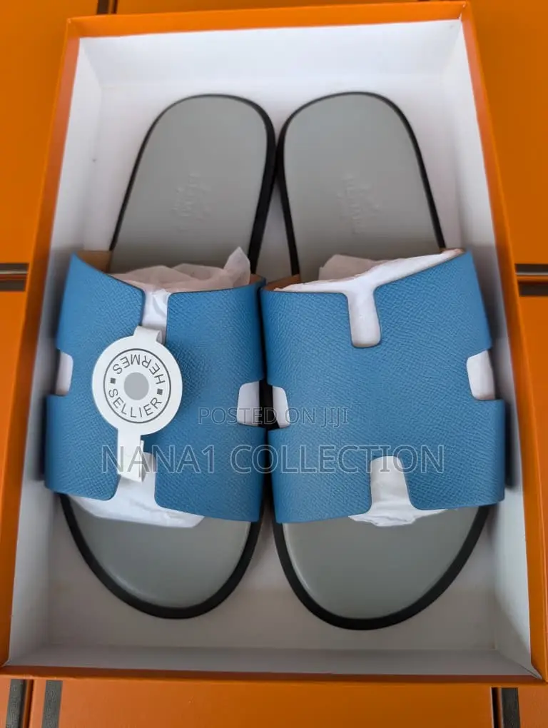 Men’S Genuine Leather Hermes Slippers “9 Color Types”