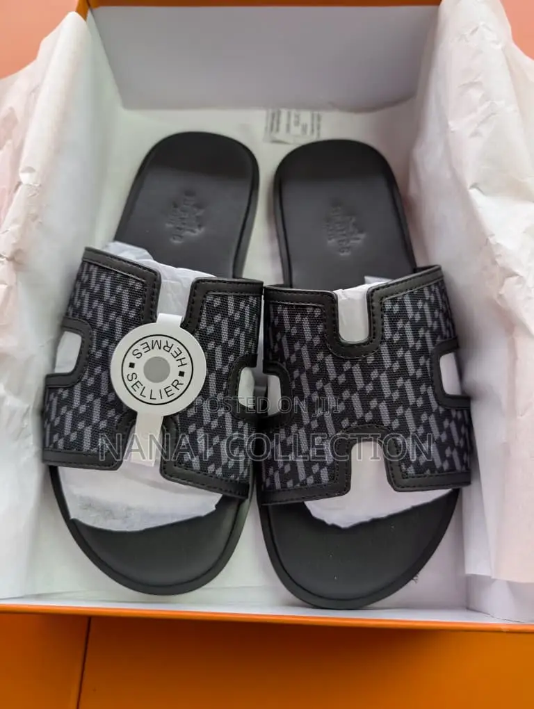 Men’S Genuine Leather Hermes Slippers “9 Color Types”