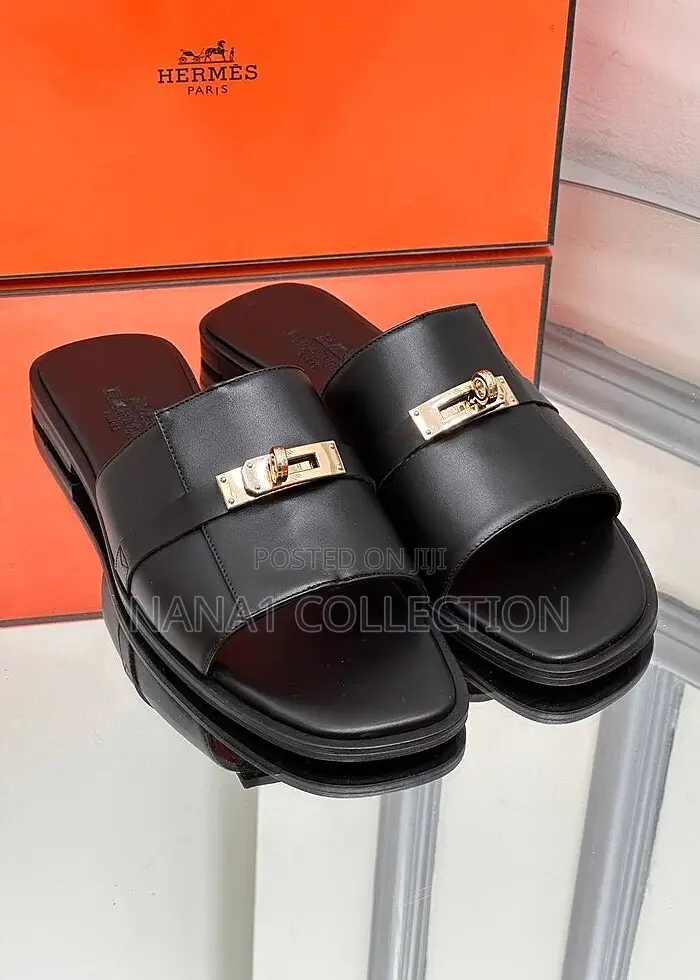 Men’S Genuine Leather Hermes Slippers “9 Color Types”